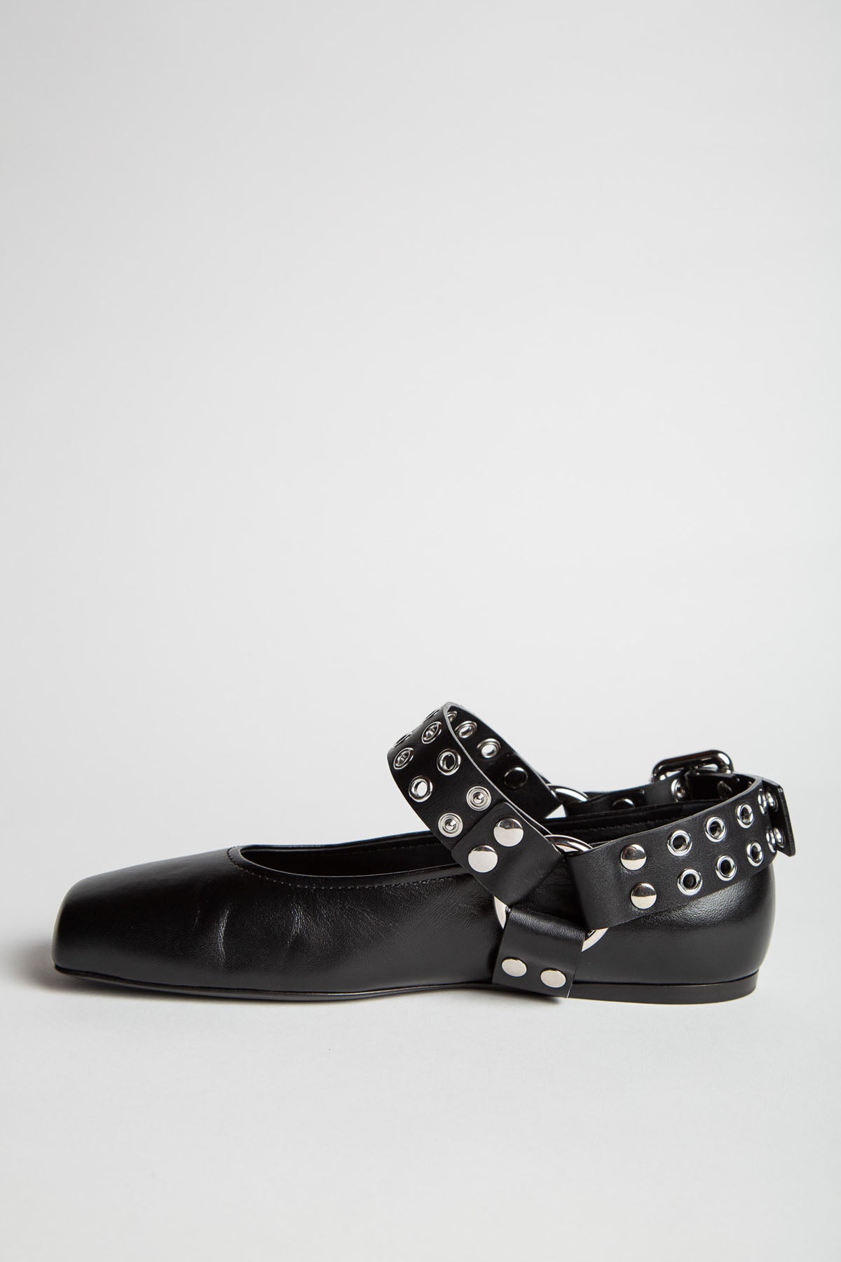 ALAÏA | SQUARE BIKER BALLET FLATS