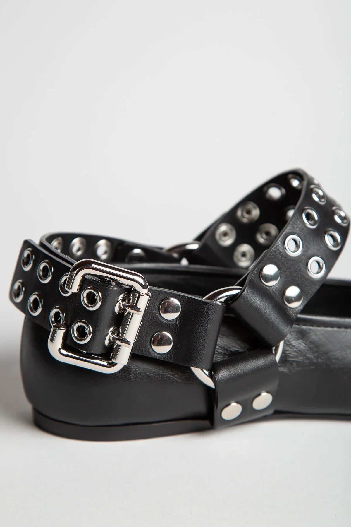 ALAÏA | SQUARE BIKER BALLET FLATS