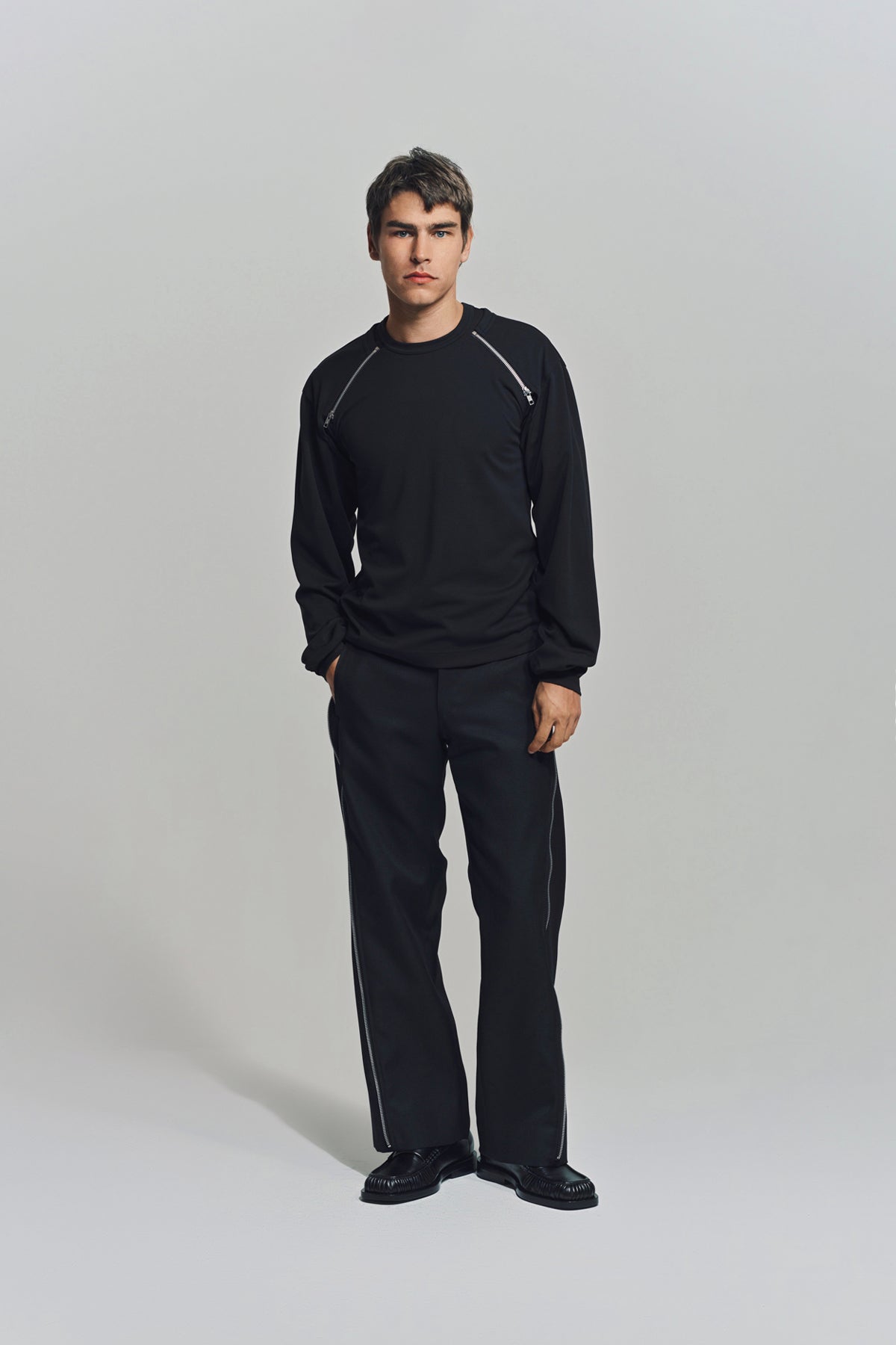 COMME DES GARCONS HOMME PLUS | ZIP CREWNECK