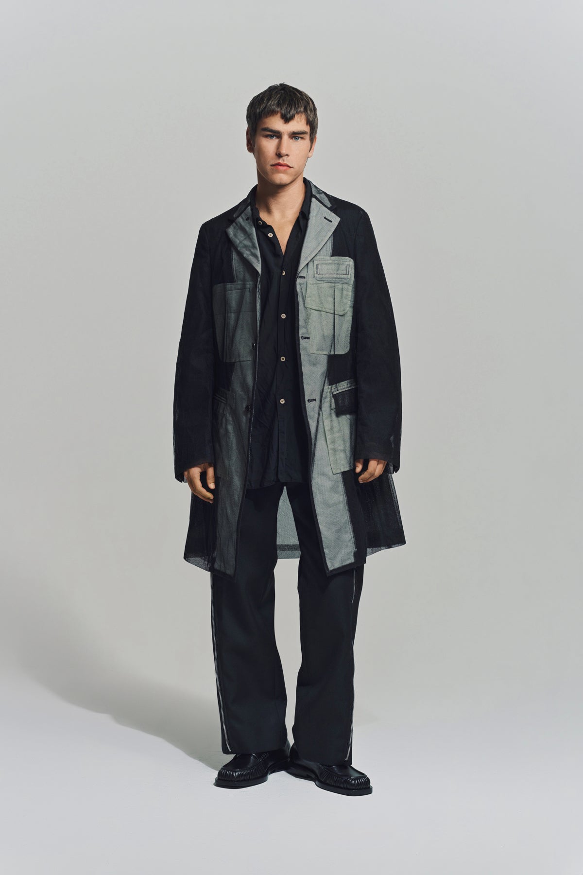COMME DES GARCONS HOMME PLUS | NYLON TULLE BLAZER COAT