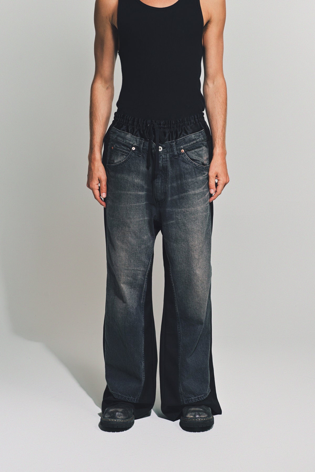 JUNYA WATANABE | DENIM POLYESTER DOUBLE PANTS