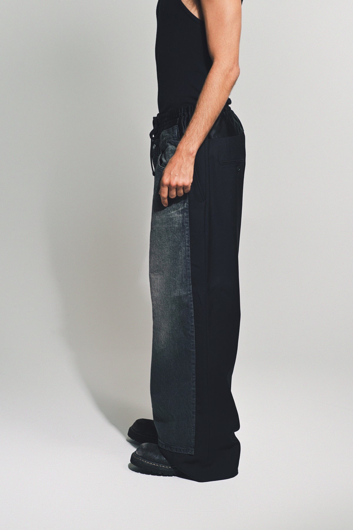 JUNYA WATANABE | DENIM POLYESTER DOUBLE PANTS