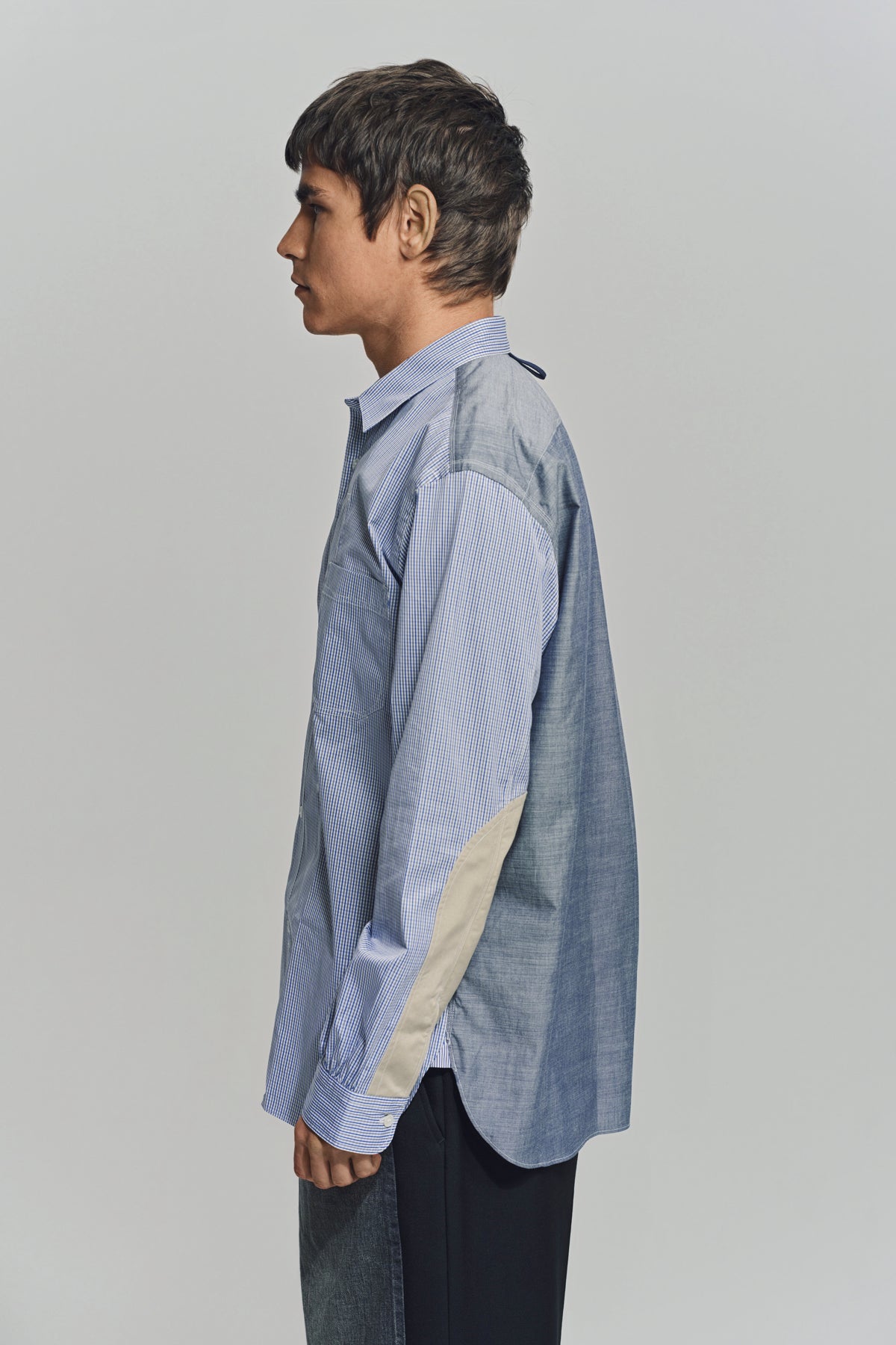 JUNYA WATANABE | CHECK CHAMBRAY LONG SLEEVE SHIRT