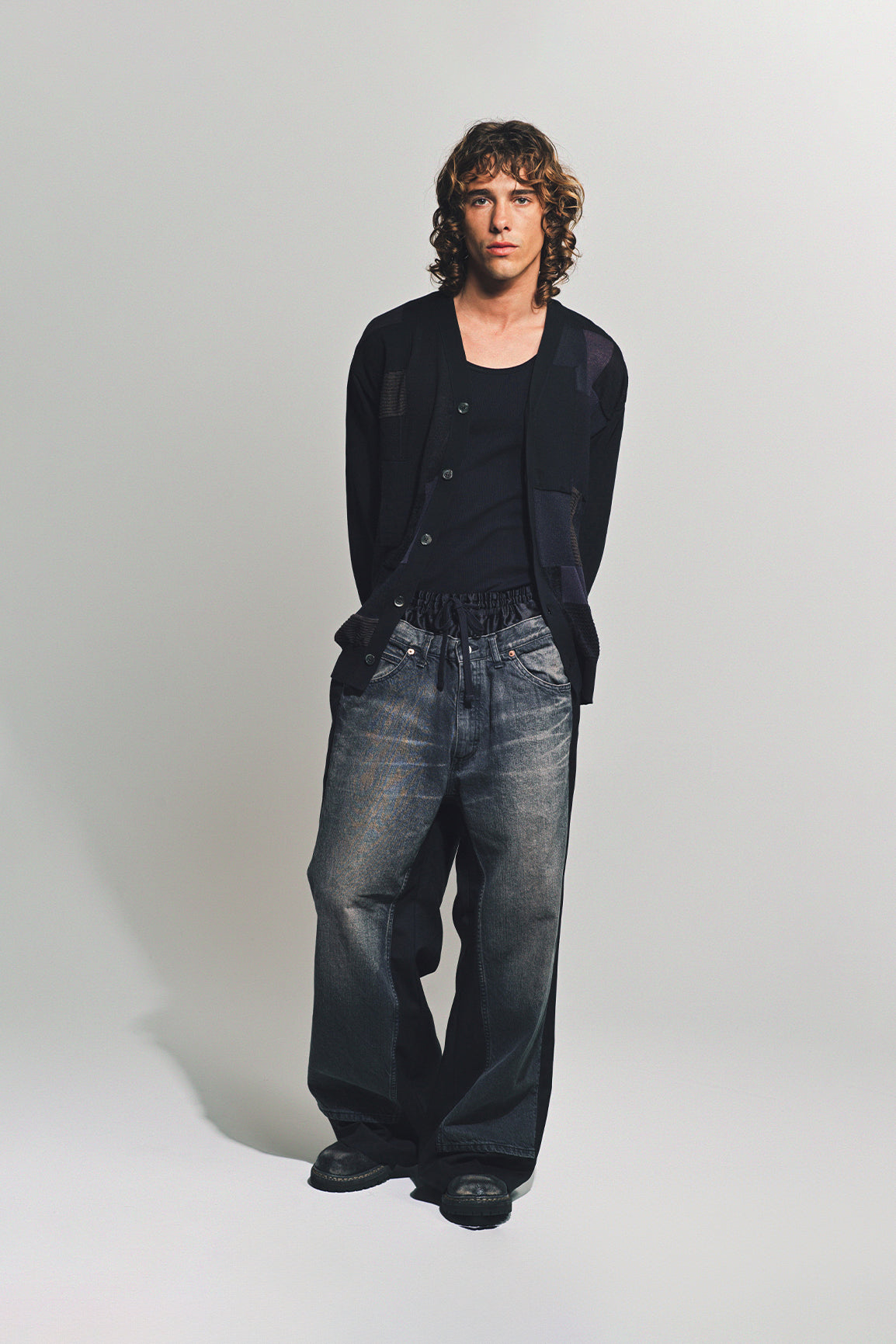 JUNYA WATANABE | MIX INTARSIA CARDIGAN - MAXFIELD LA