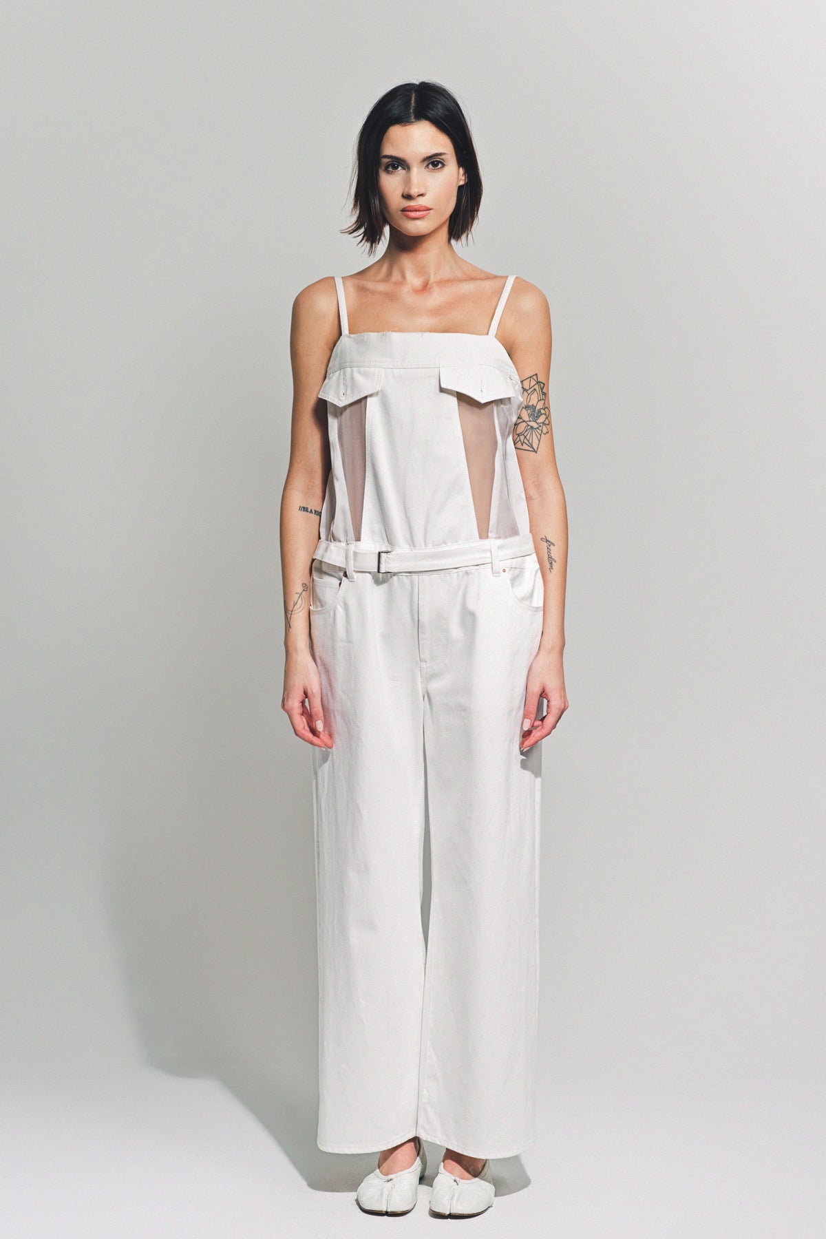 SACAI | DENIM MIX JUMPSUIT