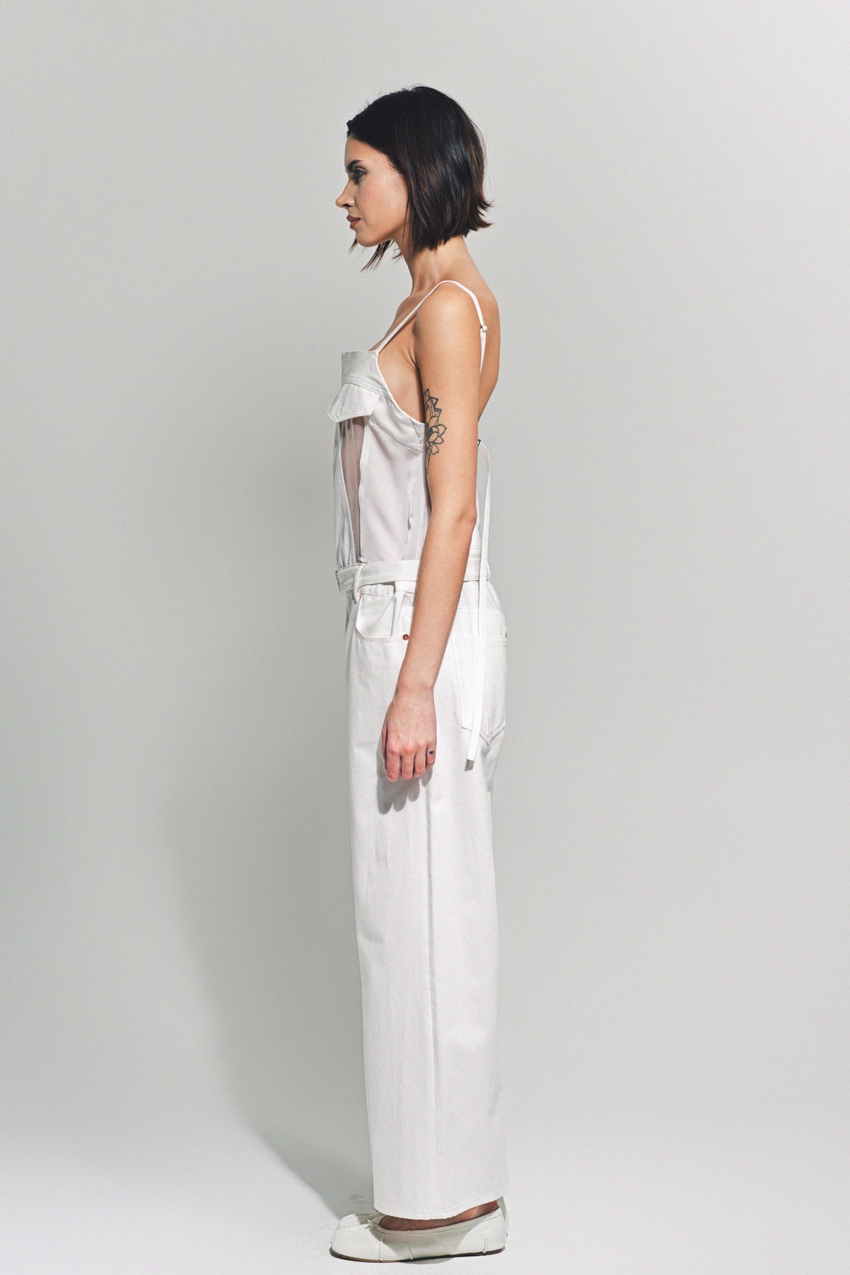 SACAI | DENIM MIX JUMPSUIT
