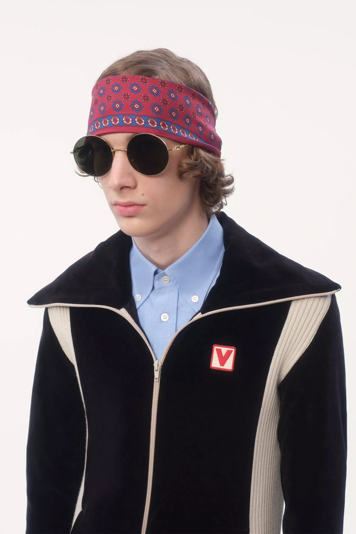 VALENTINO GARAVANI | CHAMBER SILK BANDEAU SCARF WITH FRINGE