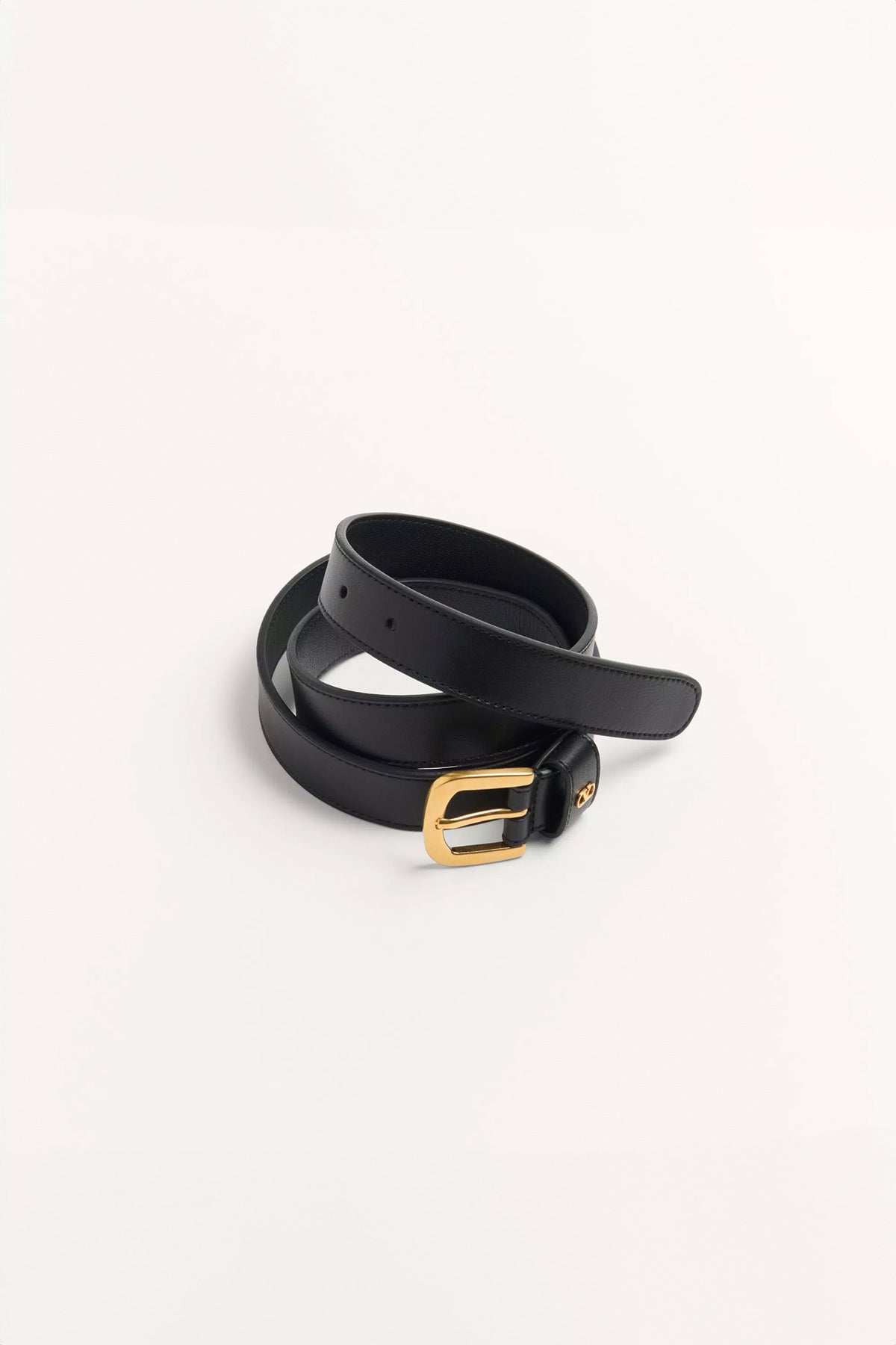 VALENTINO GARAVANI | VLOGO SIGNATURE BELT IN SHINY CALFSKIN 25 MM - MAXFIELD LA