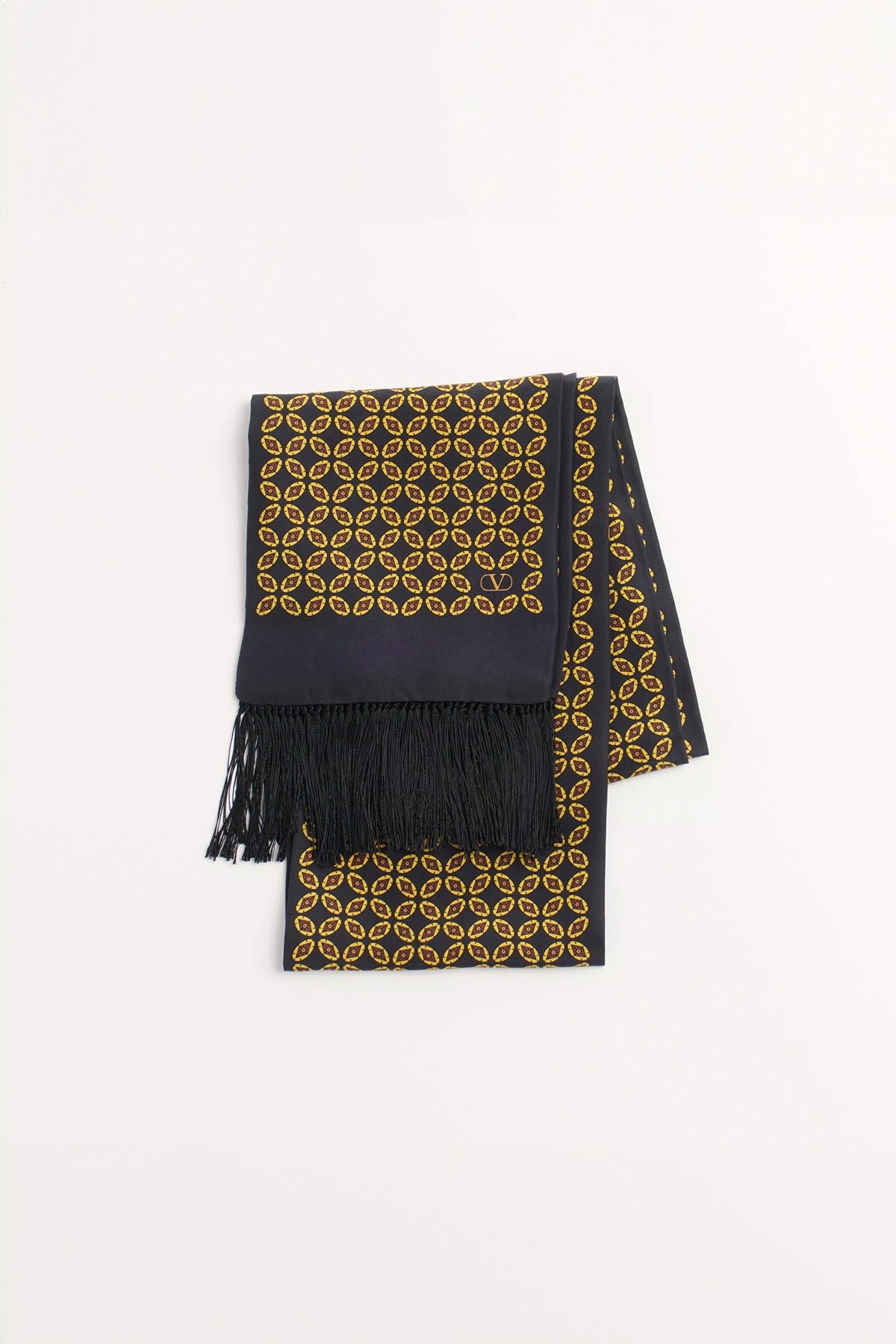 VALENTINO GARAVANI | CHAMBER SILK BANDEAU SCARF WITH FRINGE