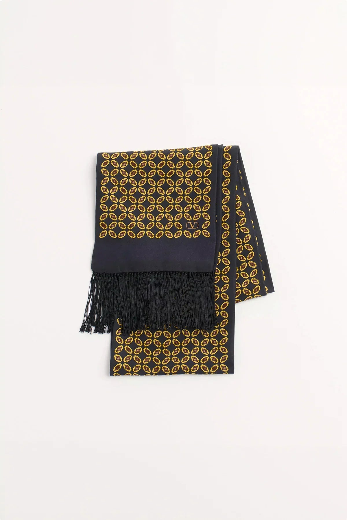 VALENTINO GARAVANI | CHAMBER SILK BANDEAU SCARF WITH FRINGE