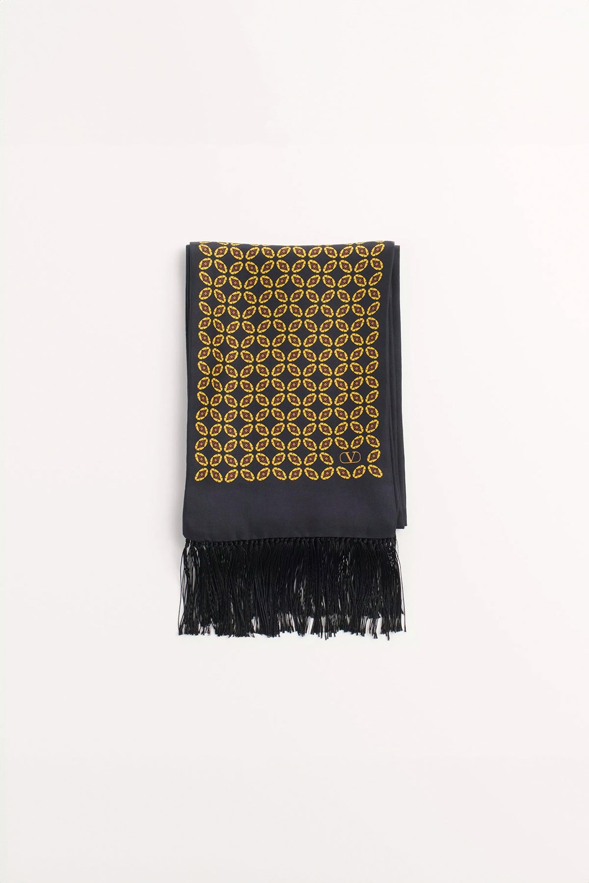 VALENTINO GARAVANI | CHAMBER SILK BANDEAU SCARF WITH FRINGE