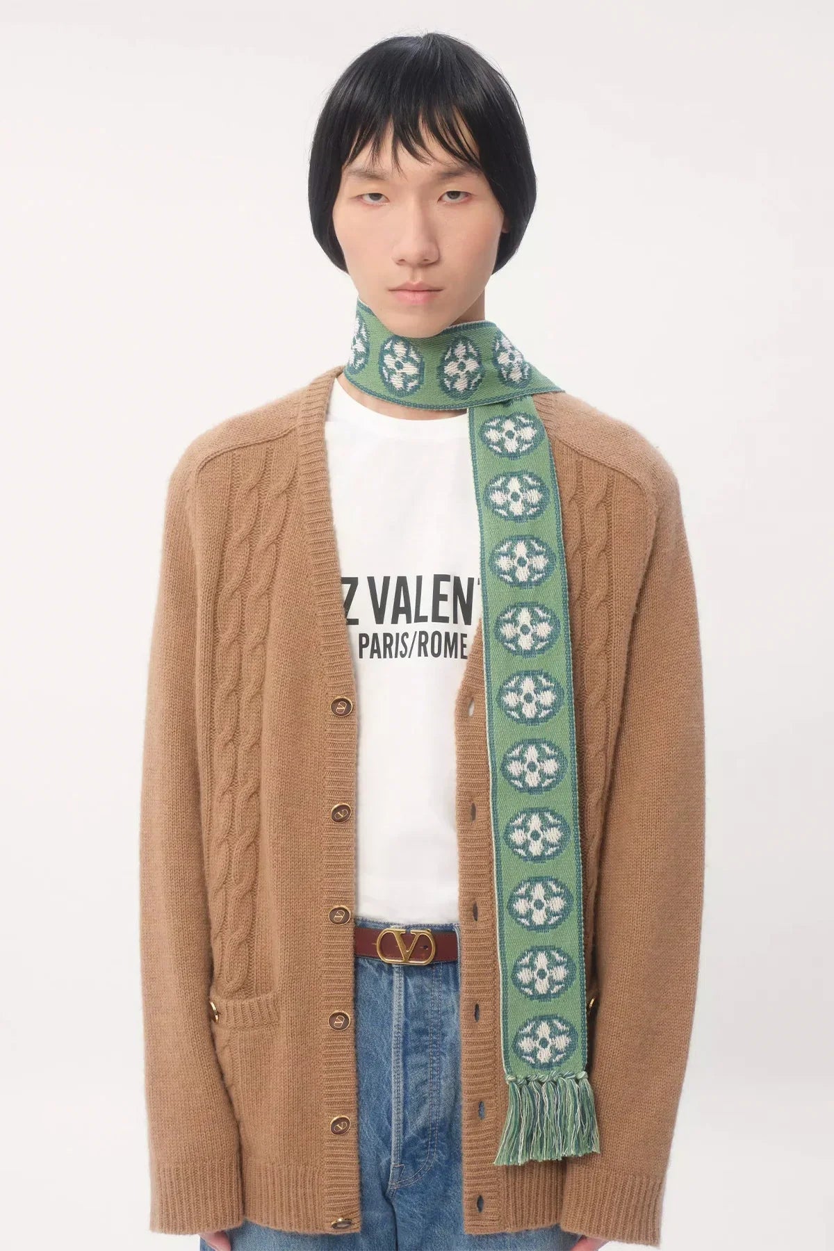 VALENTINO GARAVANI | ANTIBES COTTON SCARF WITH FRINGE