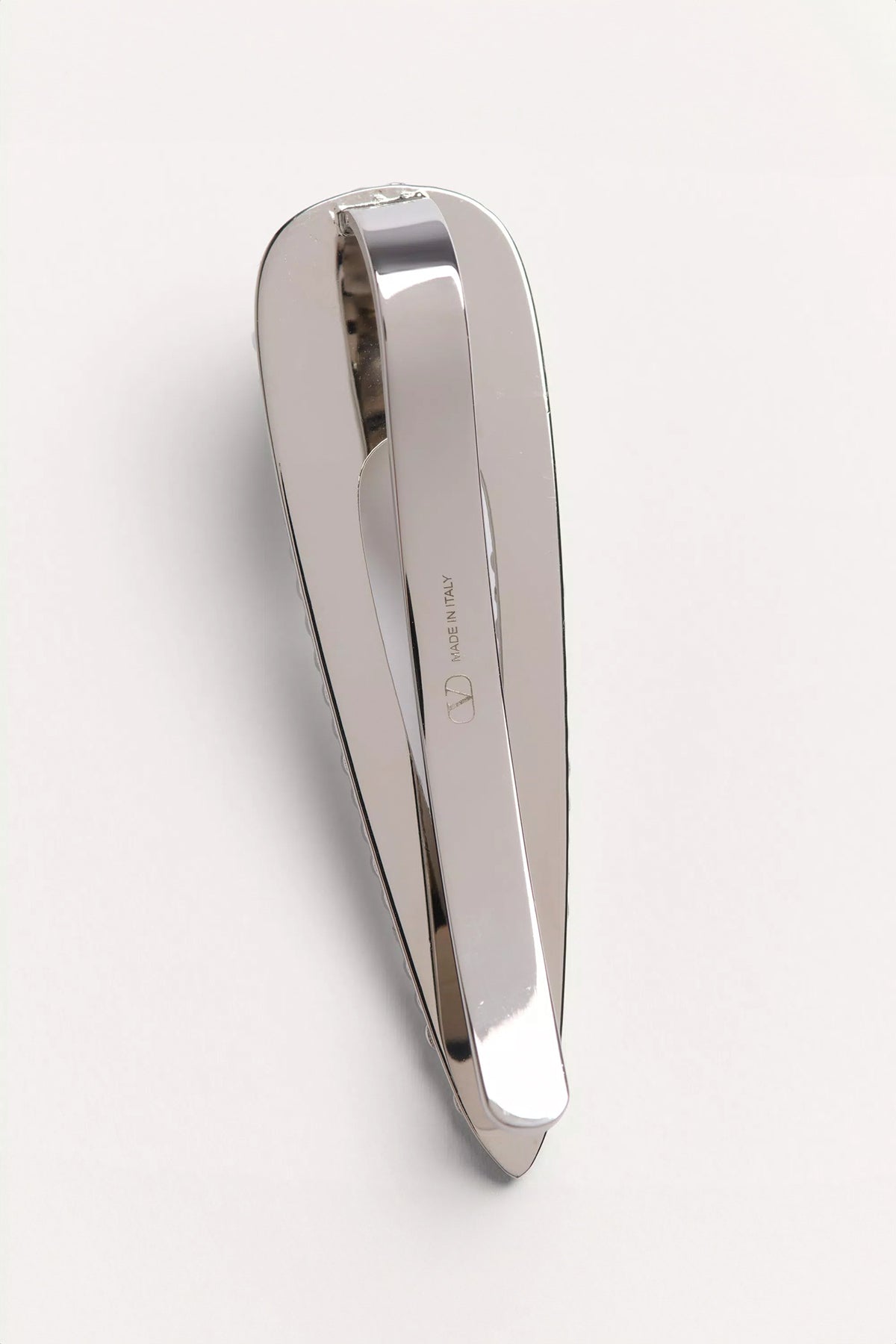 VALENTINO GARAVANI | VLOGO SIGNATURE METAL TIE CLIP WITH SWAROVSKI® CRYSTALS AND PEARL