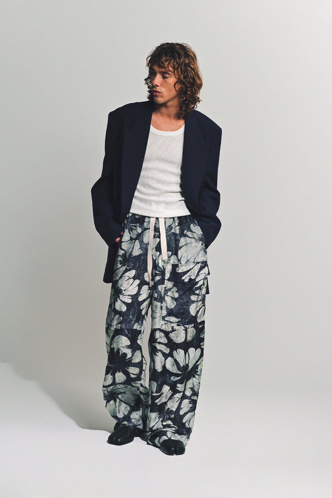 DRIES VAN NOTEN | SILK DRAWSTRING PANTS - MAXFIELD LA