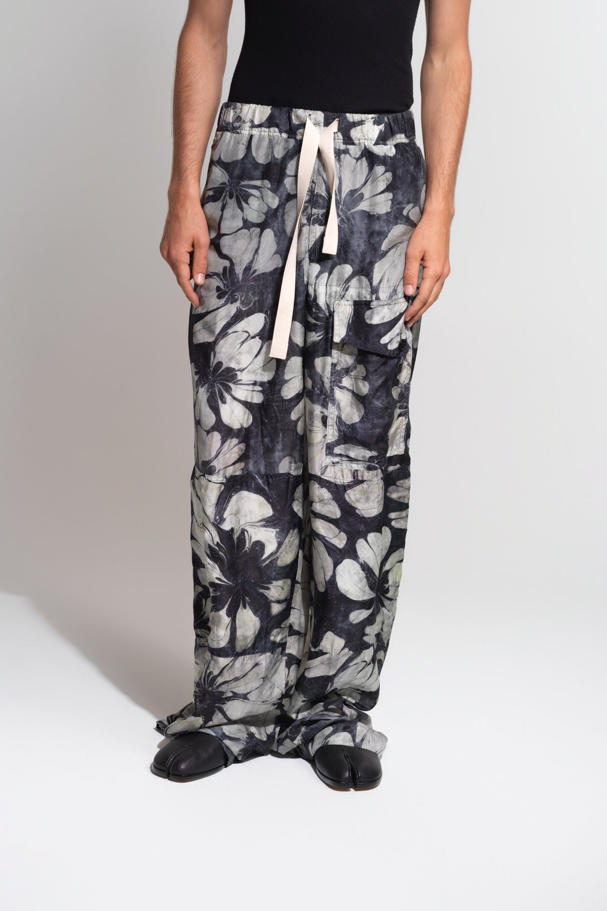 DRIES VAN NOTEN | SILK DRAWSTRING PANTS - MAXFIELD LA