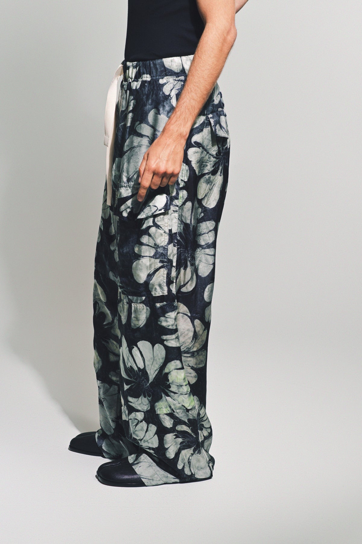 DRIES VAN NOTEN | SILK DRAWSTRING PANTS - MAXFIELD LA