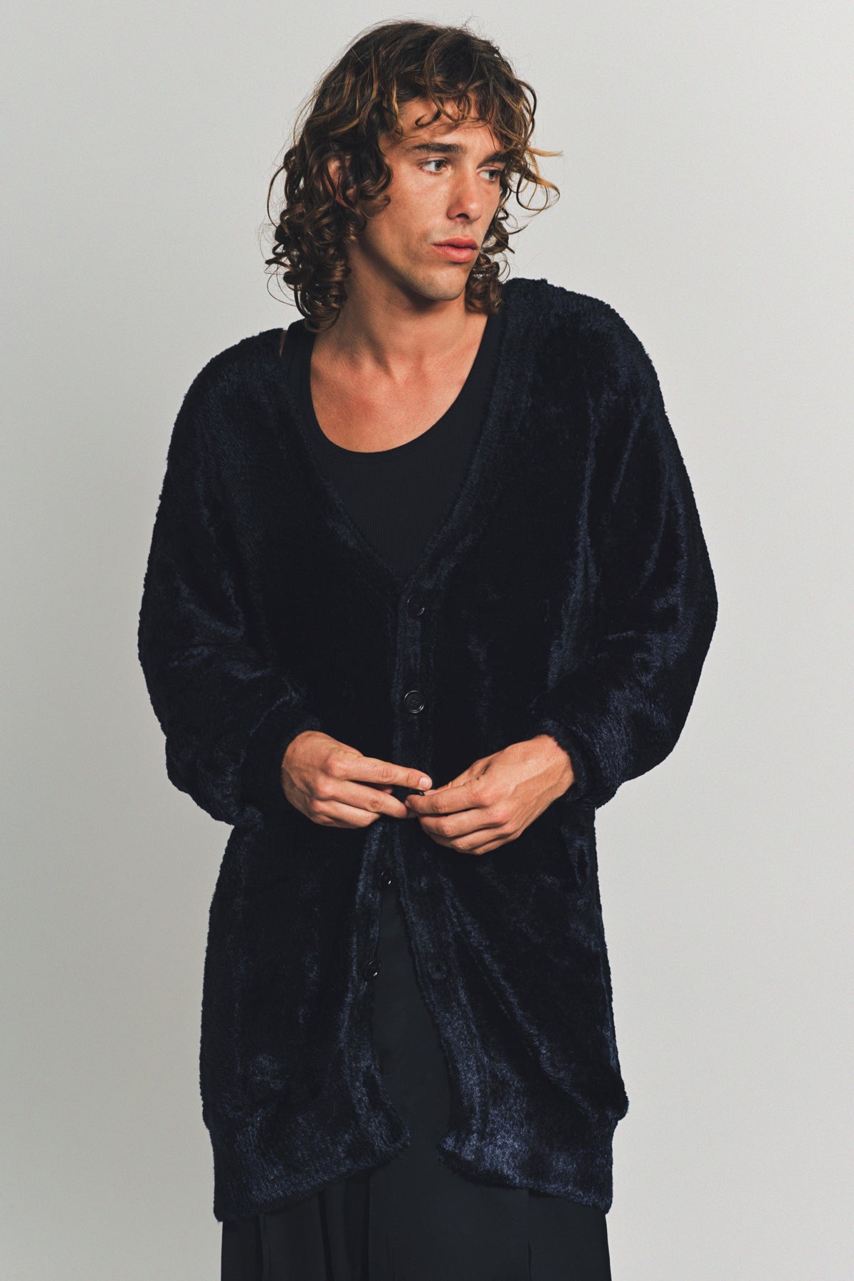 DRIES VAN NOTEN | VELVET VISCOSE CARDIGAN - MAXFIELD LA