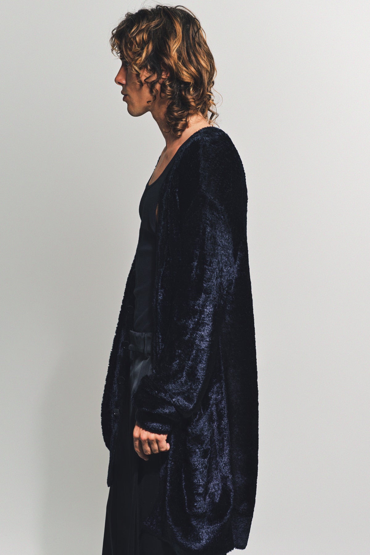 DRIES VAN NOTEN | VELVET VISCOSE CARDIGAN
