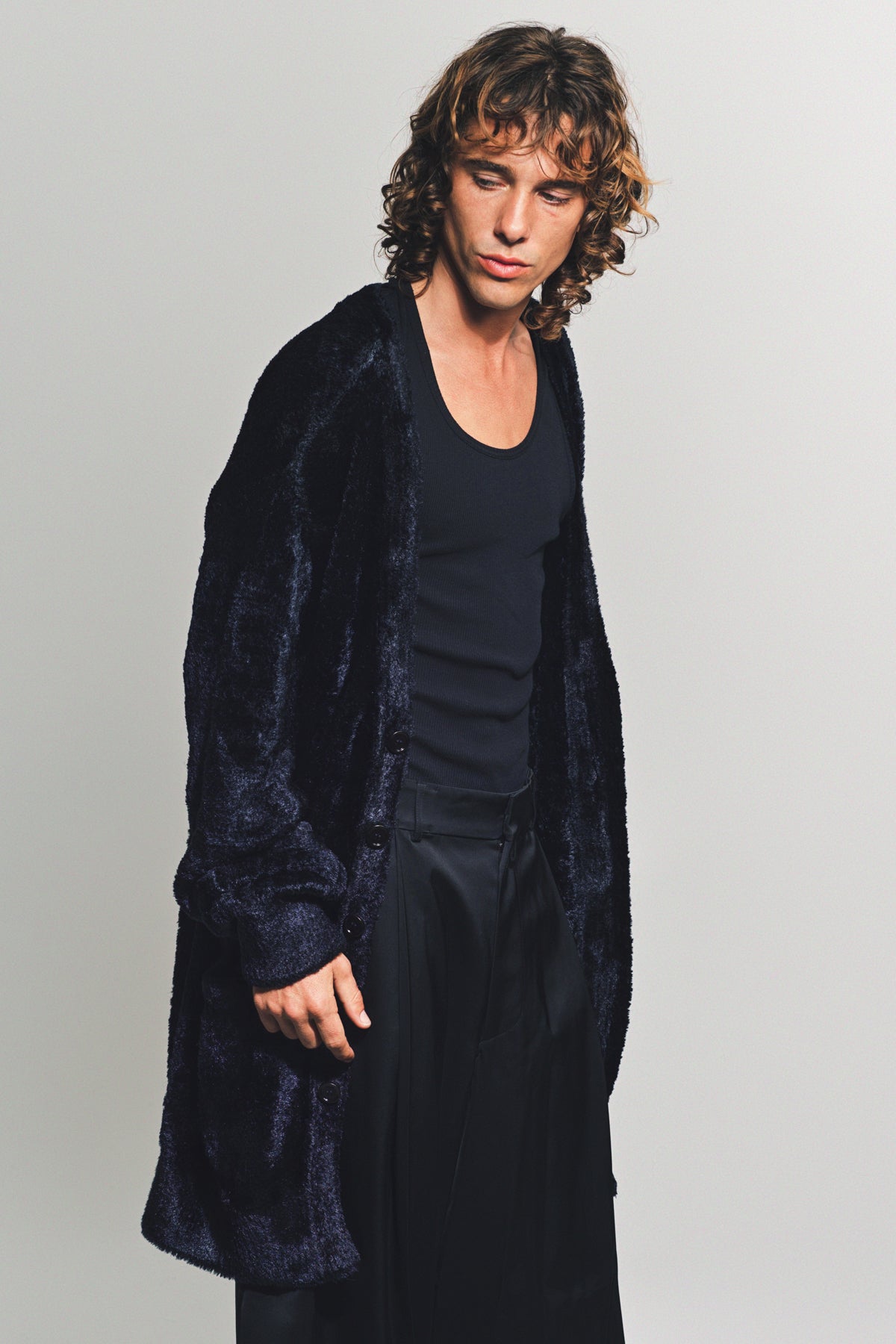 DRIES VAN NOTEN | VELVET VISCOSE CARDIGAN