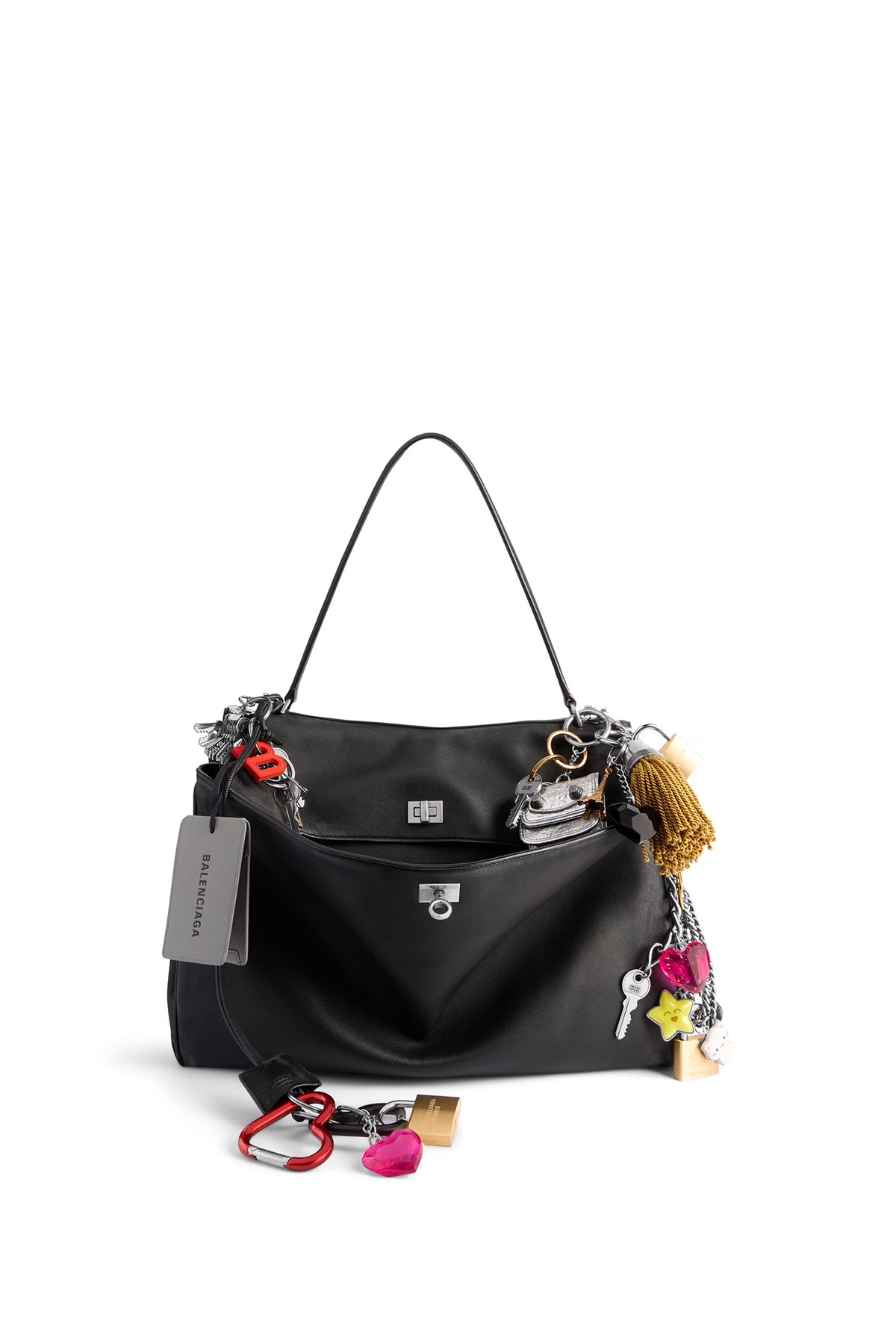BALENCIAGA | RODEO LARGE HANDBAG USED EFFECT WITH CHARMS