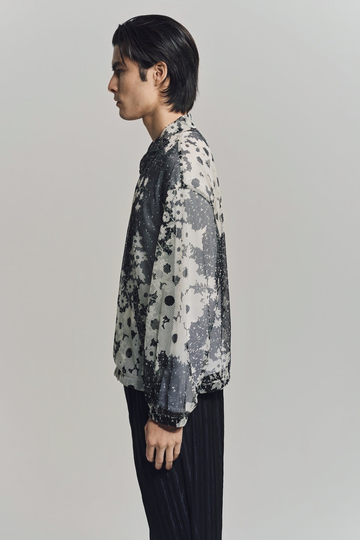 NOMARHYTHM TEXTILE | FLORAL MESH ZIP BLOUSON