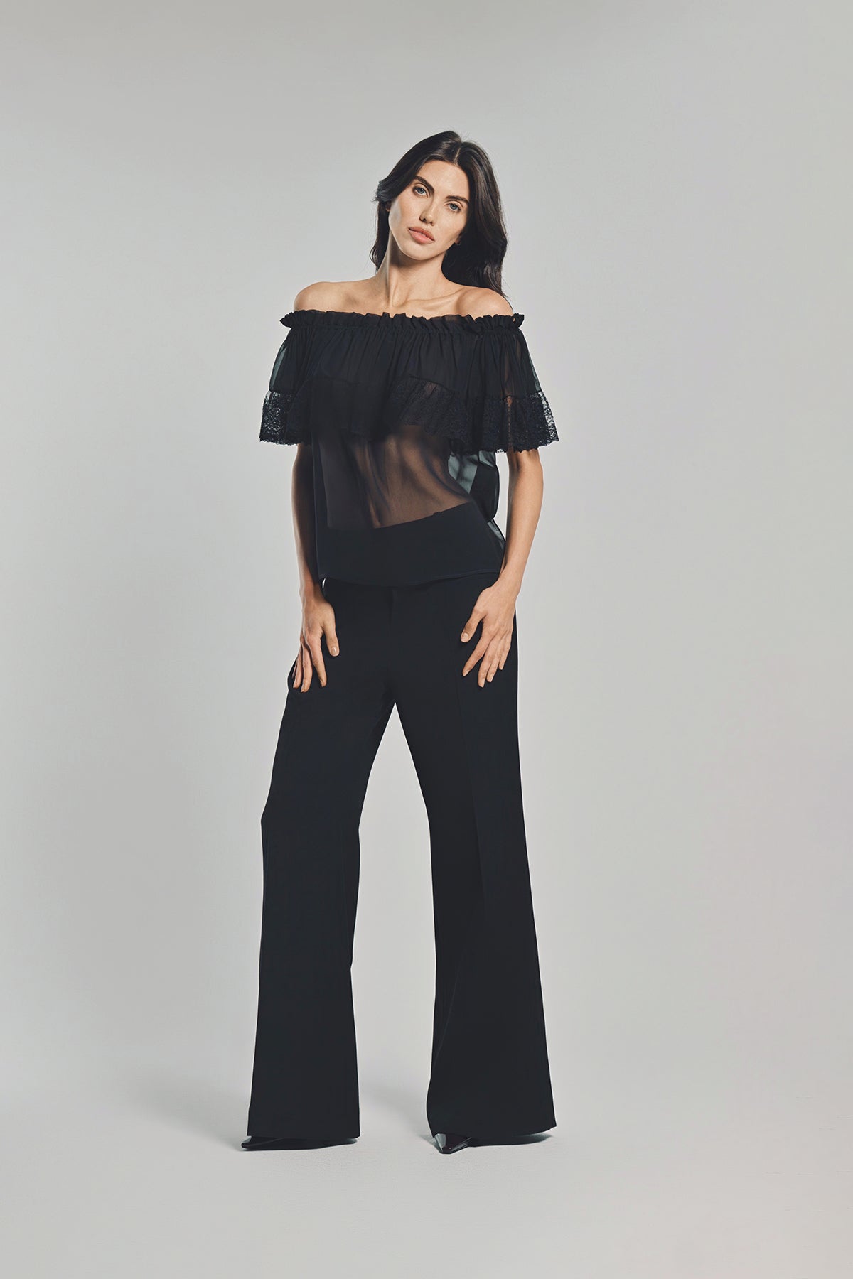 SAINT LAURENT | MOUSSELINE BLOUSE