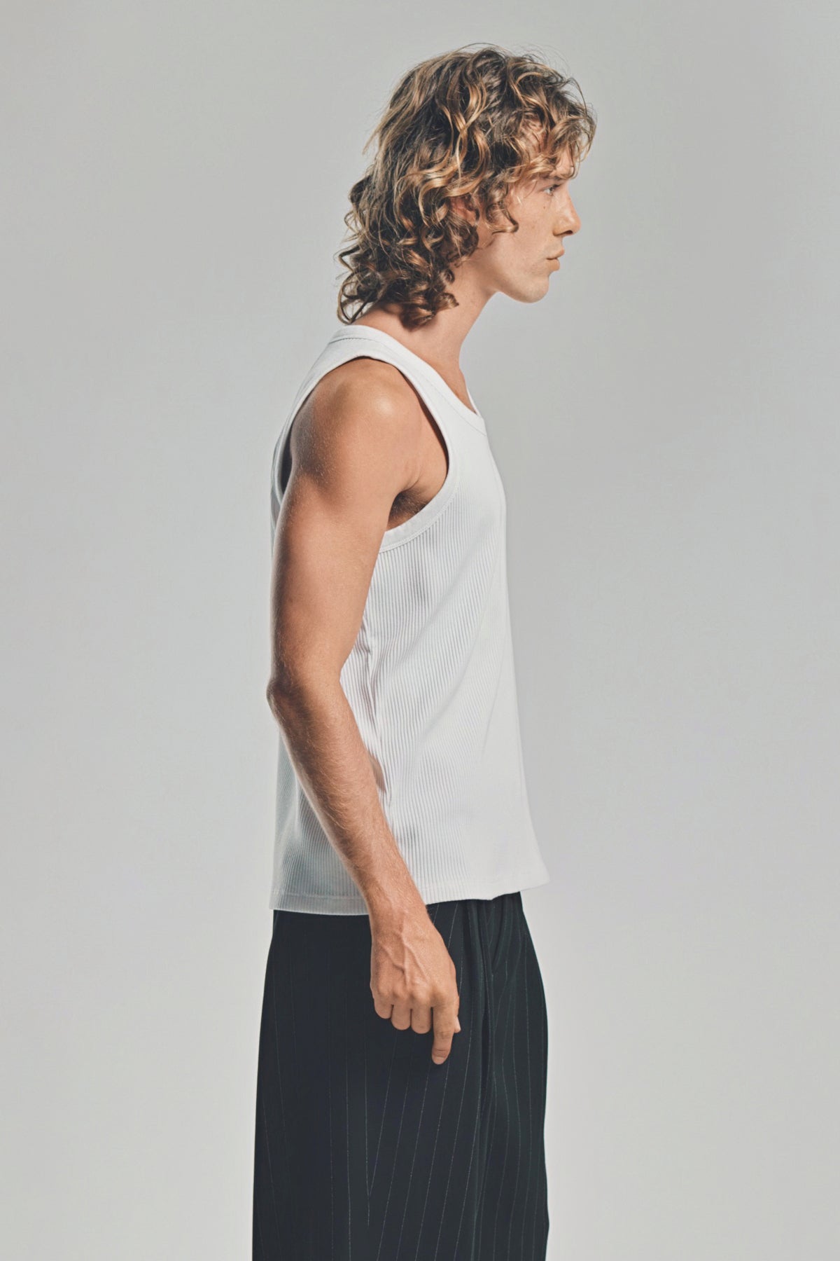 LOUIS GABRIEL NOUCHI | TANK TOP WITH ASYMMETRICAL OPENING