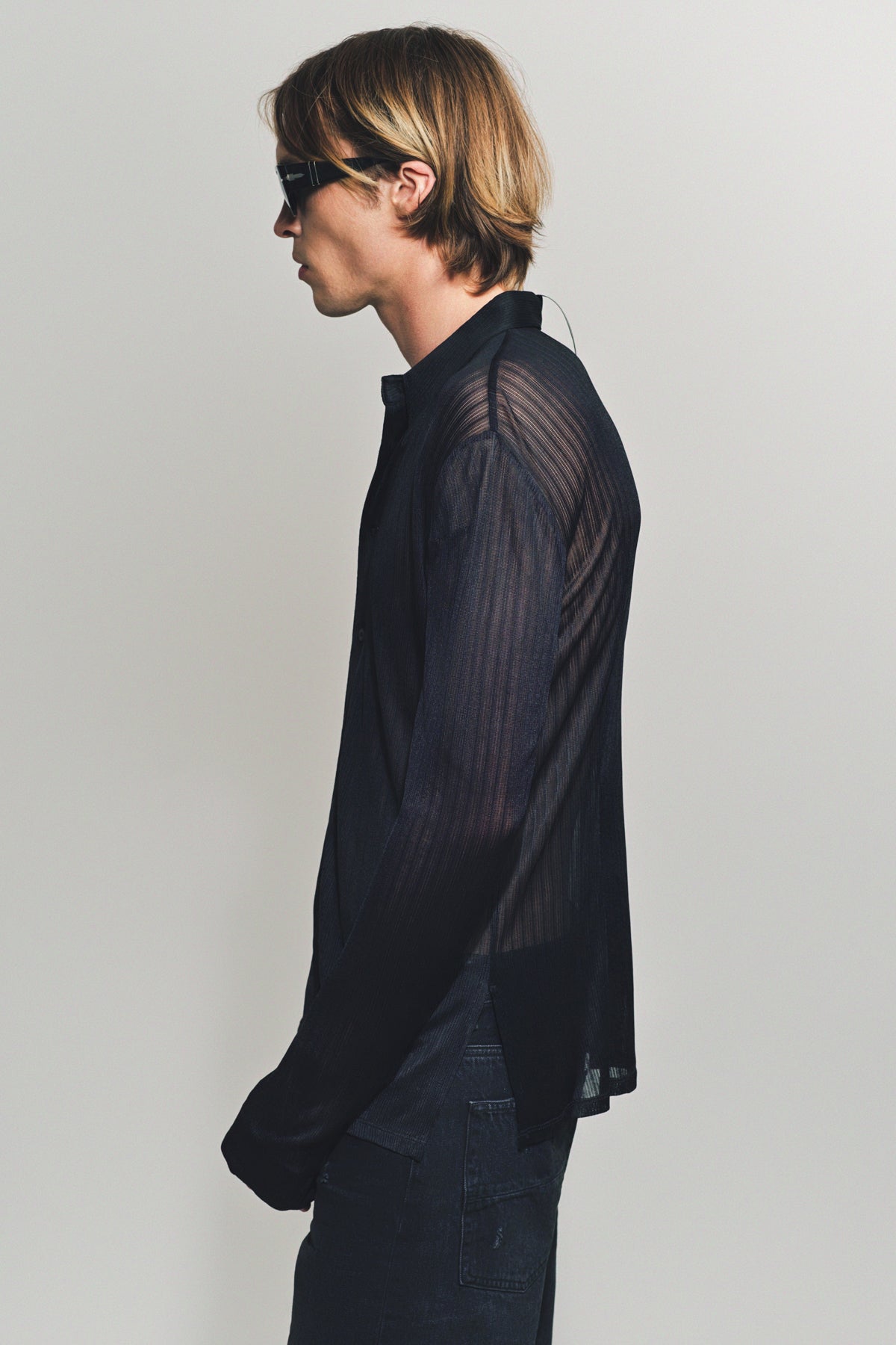 SAPIO | NO. 16 JACQUARD RIB LONG SLEEVE SHIRT - MAXFIELD LA