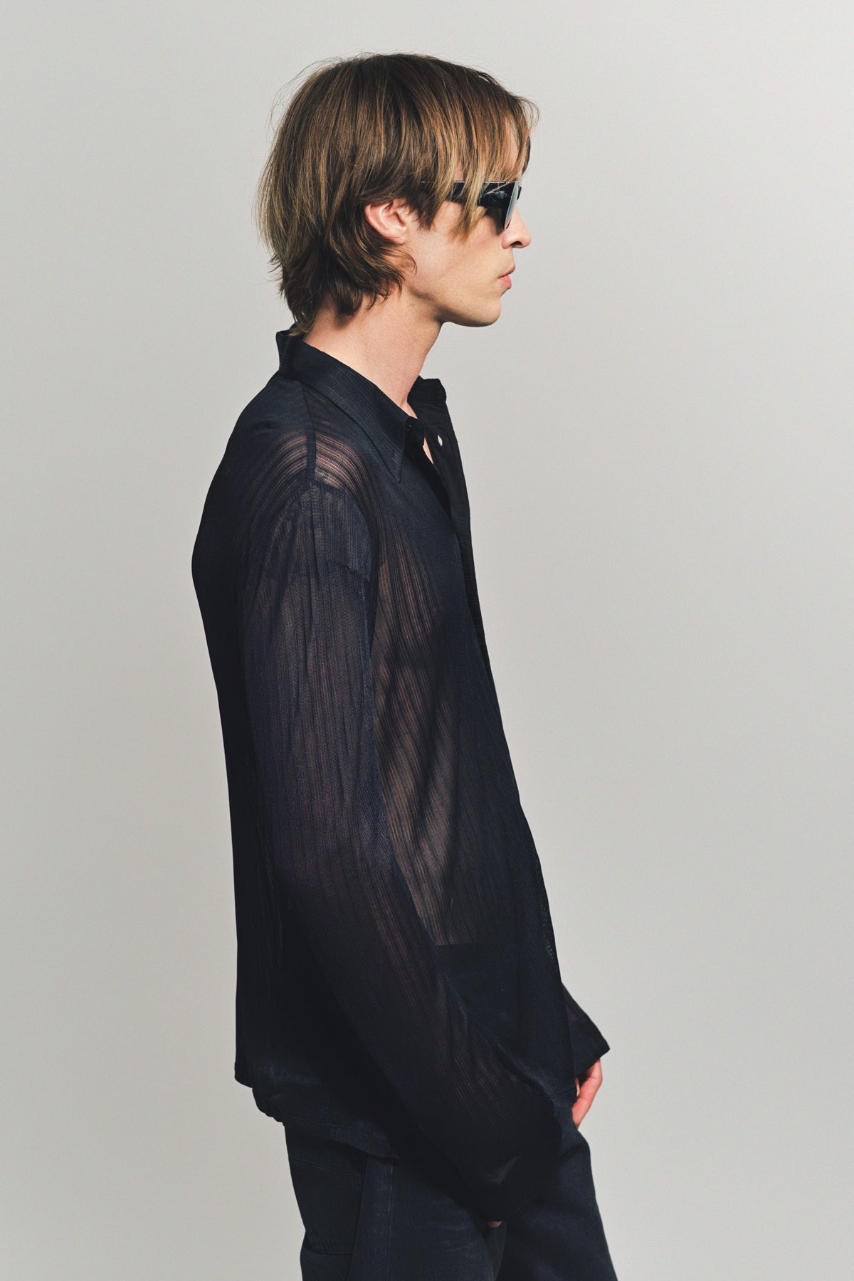 SAPIO | NO. 16 JACQUARD RIB LONG SLEEVE SHIRT - MAXFIELD LA