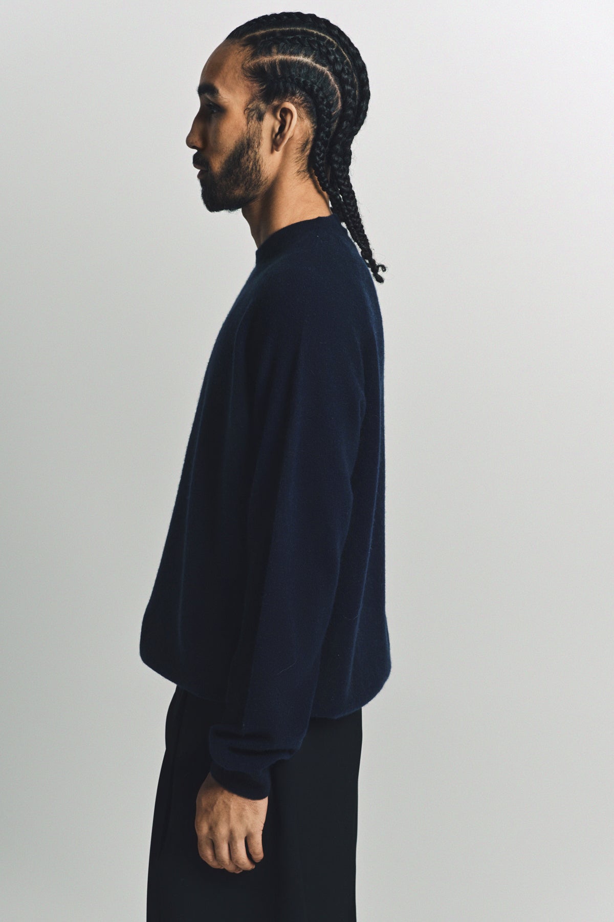 FRENCKENBERGER | BOYFRIEND R-NECK SWEATER - MAXFIELD LA