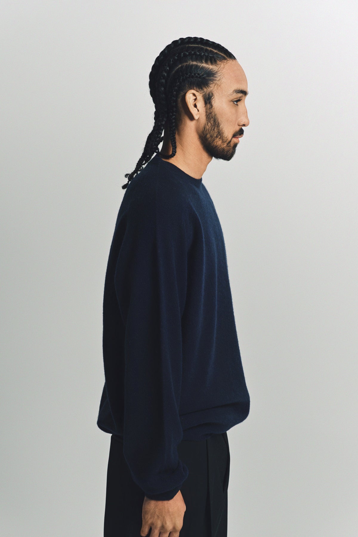 FRENCKENBERGER | BOYFRIEND R-NECK SWEATER - MAXFIELD LA