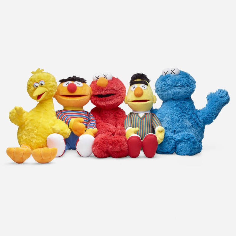 KAWS X SESAME STREET | SET OF 5 SESAME STREET PLUSH TOYS, 2018 - MAXFIELD LA