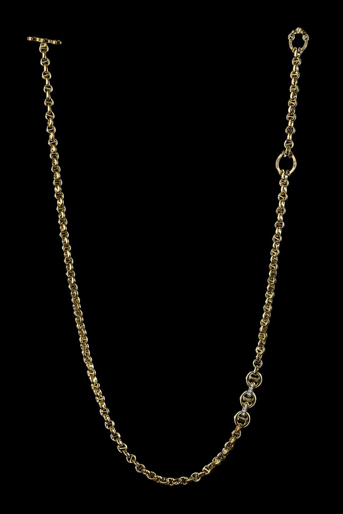 HOORSENBUHS | 18K GOLD OPEN-LINK DIAMOND NECKLACE
