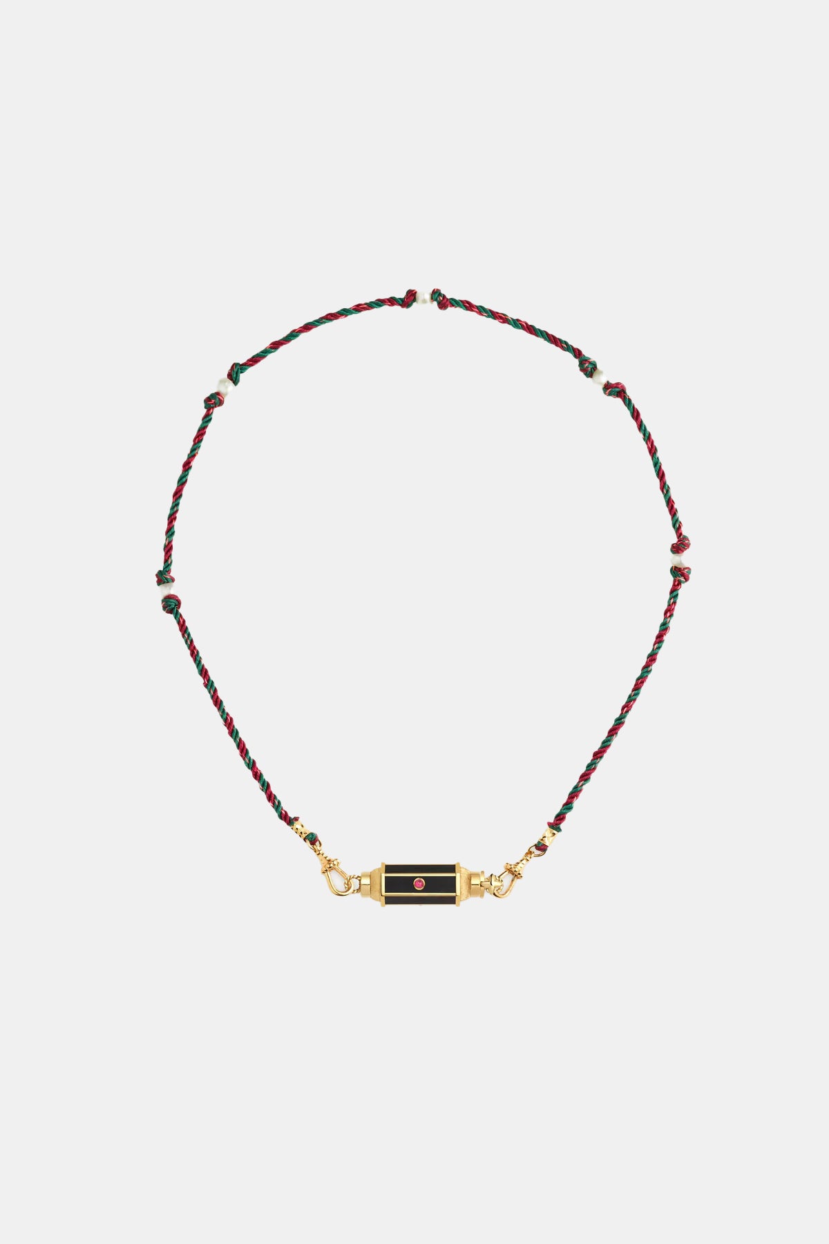 MARIE LICHTENBERG | 18K GOLD EBONY BABY LOCKET NECKLACE