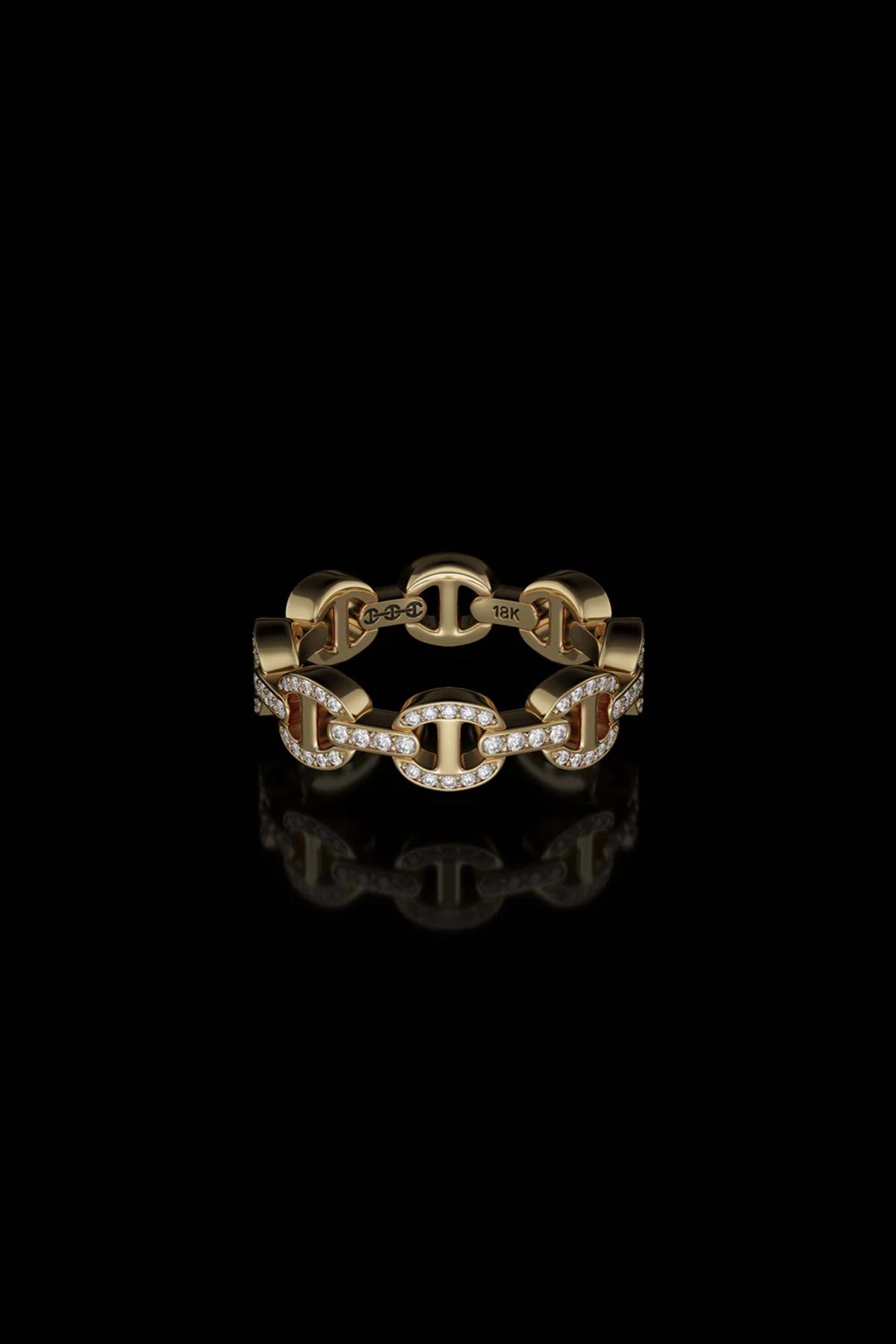 HOORSENBUHS | DAME TRI-LINK ANTIQUATED DIAMOND RING - MAXFIELD LA