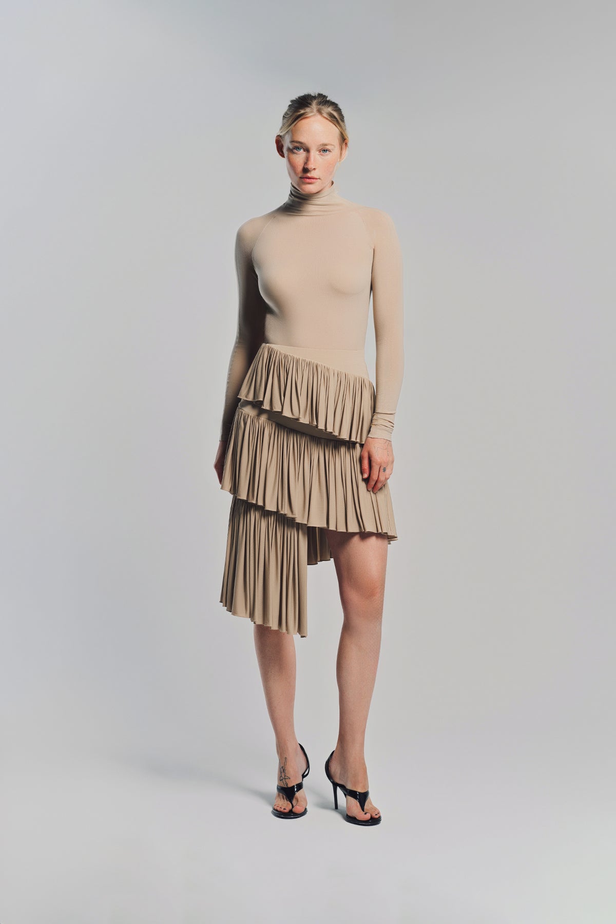ALAÏA | JERSEY SPIRAL SKIRT