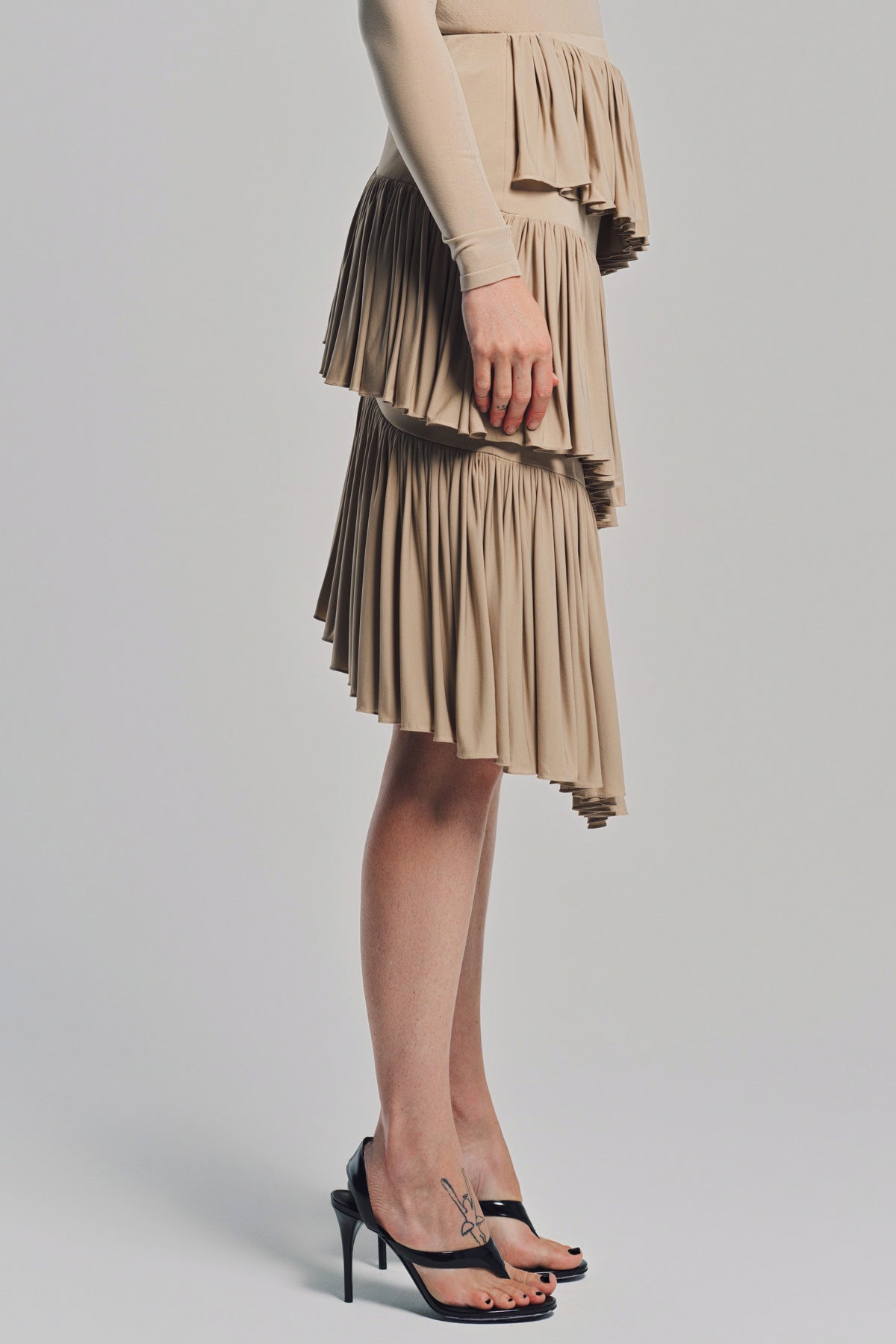 ALAÏA | JERSEY SPIRAL SKIRT