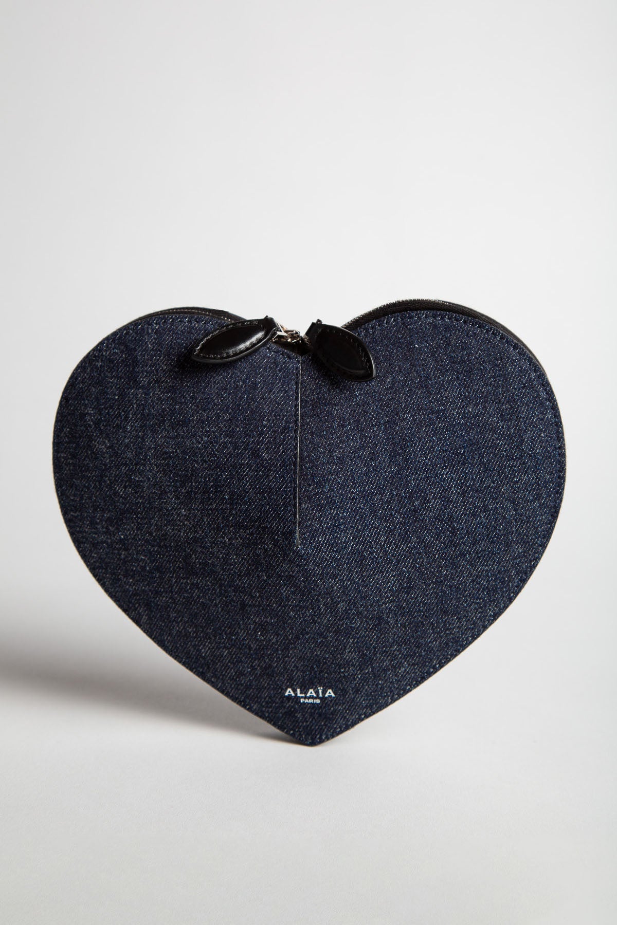 ALAÏA | LE COEUR IN DENIM AND LEATHER