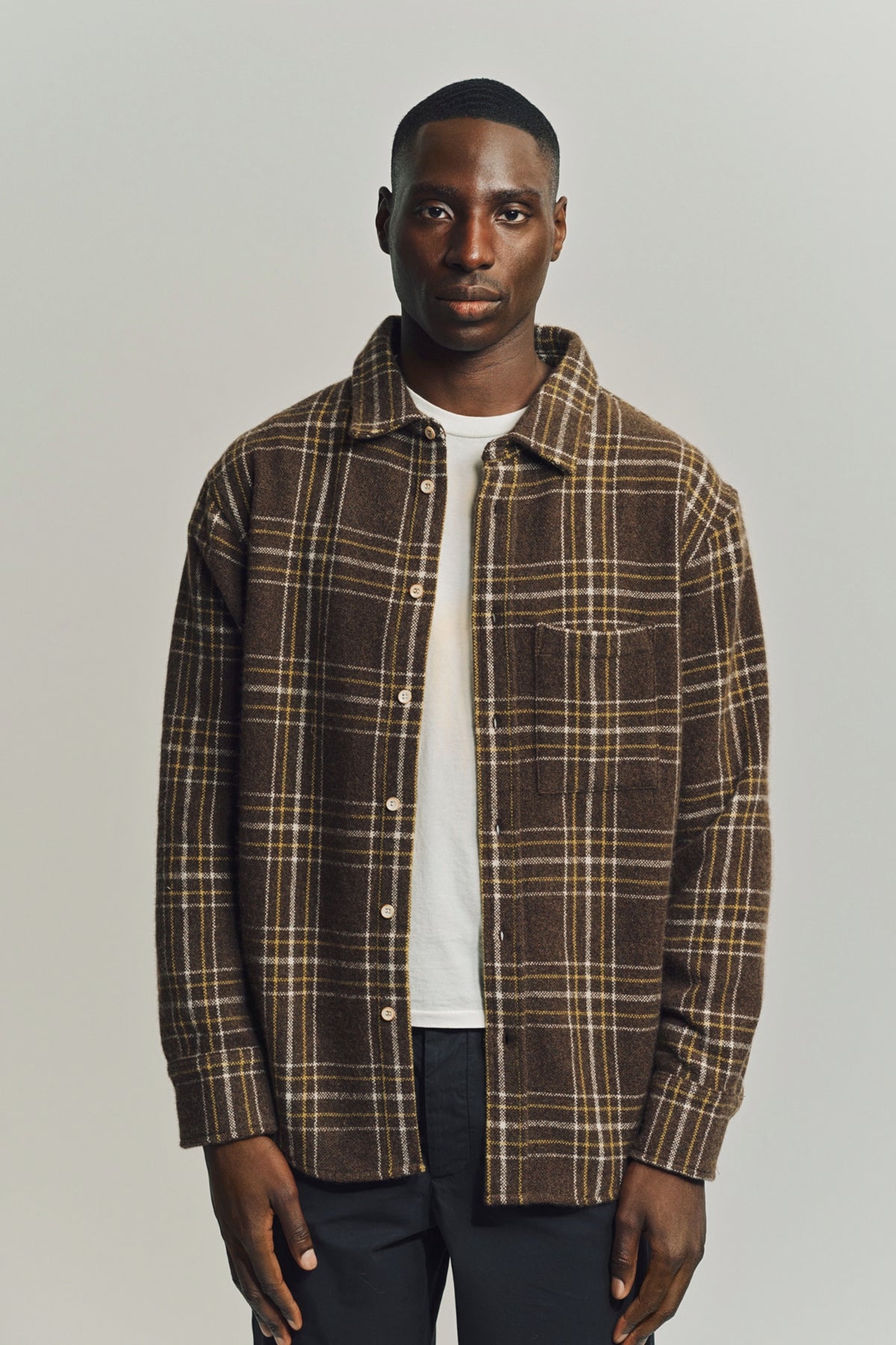 THE ELDER STATESMAN | SABLE PLAID OVERSHIRT
