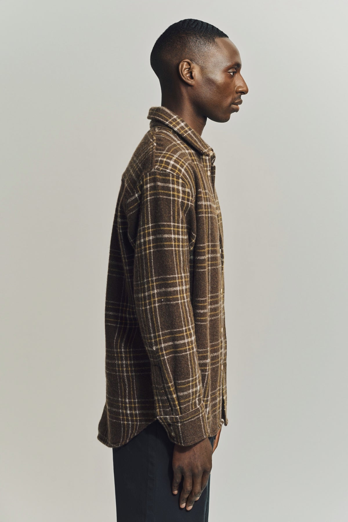 THE ELDER STATESMAN | SABLE PLAID OVERSHIRT