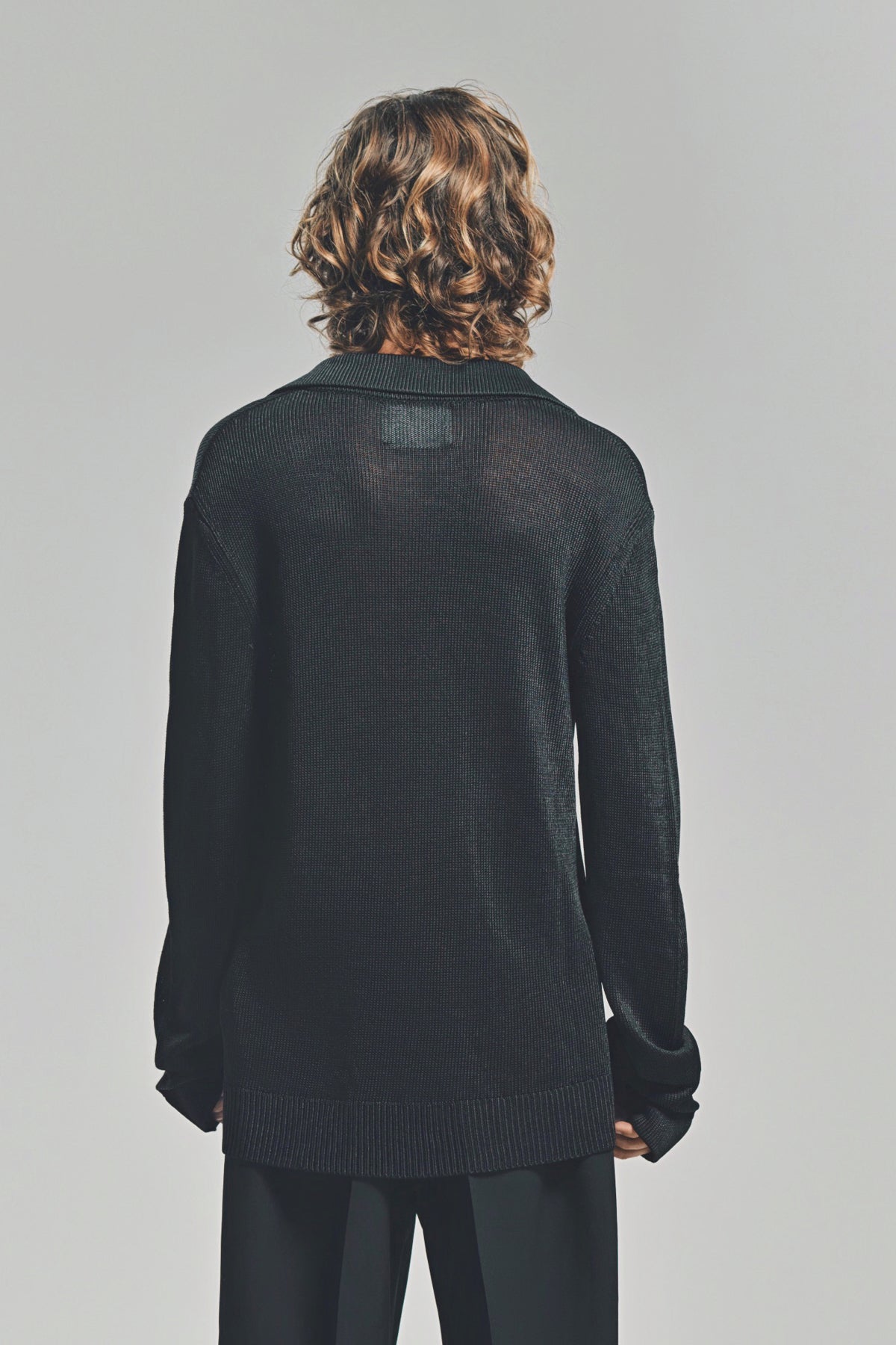 JIL SANDER | CROCHET FLOWER LONG SLEEVE SHIRT