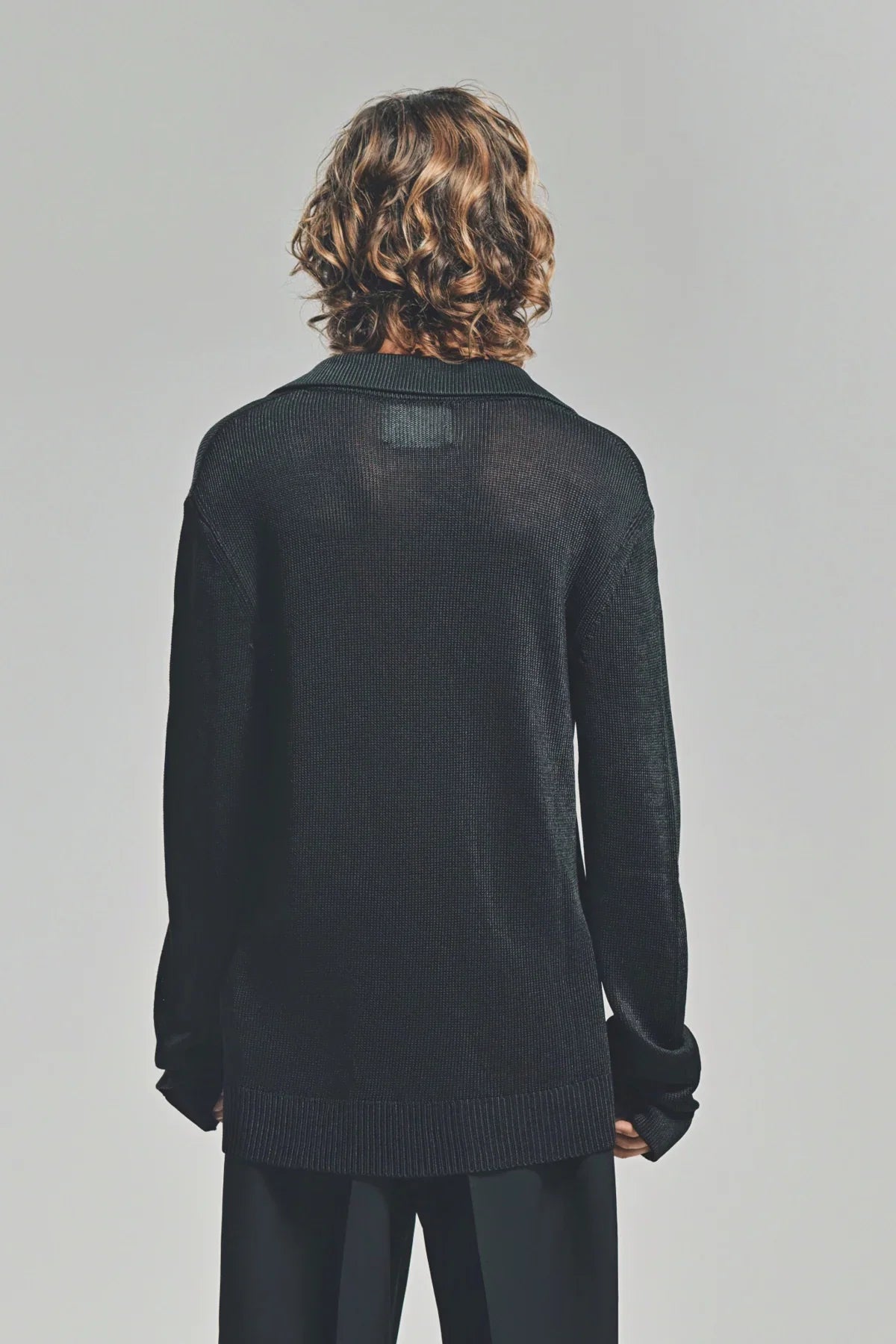 JIL SANDER | CROCHET FLOWER LONG SLEEVE SHIRT