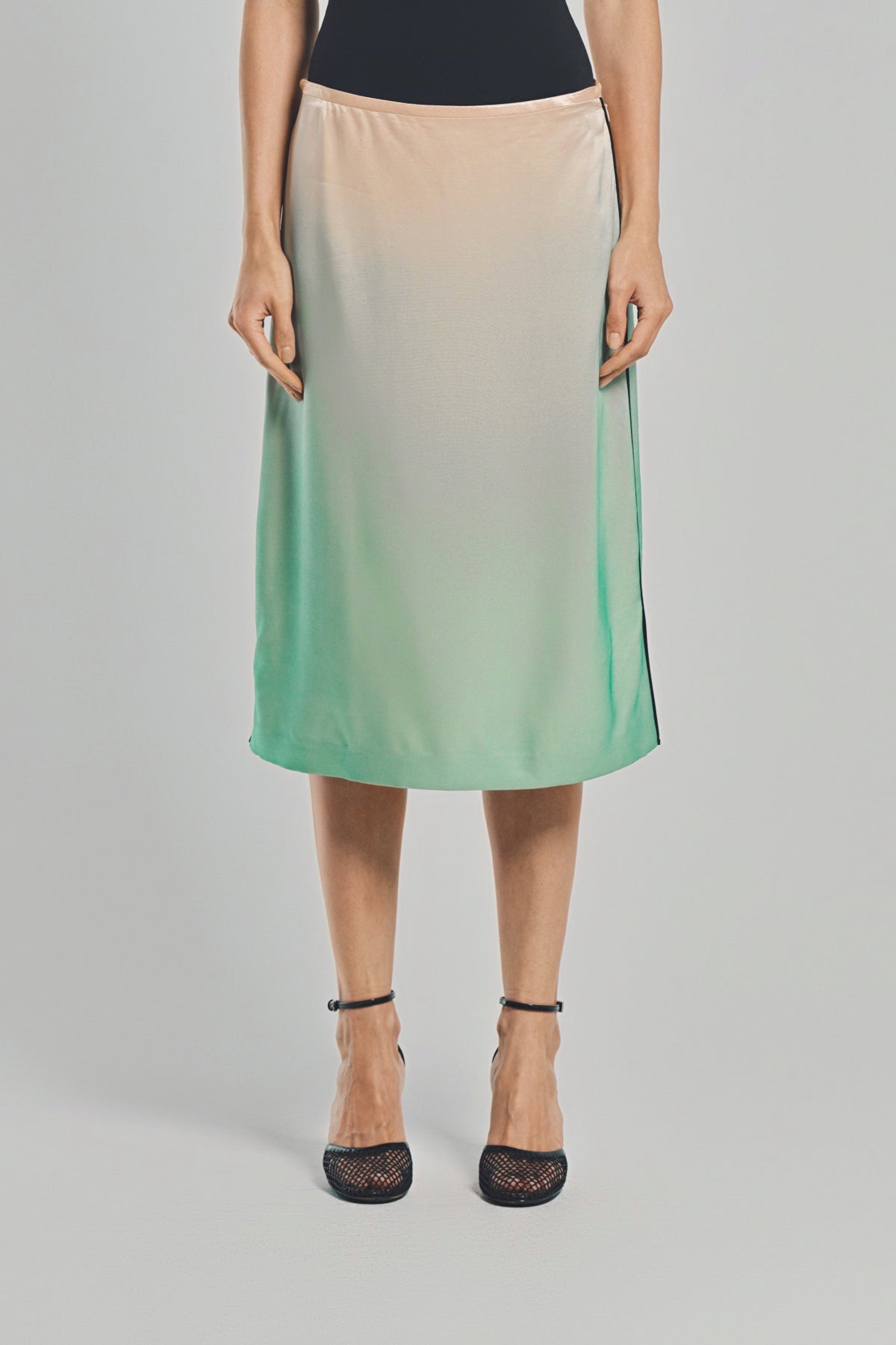 JIL SANDER | FLUID SATIN PRINTED SKIRT