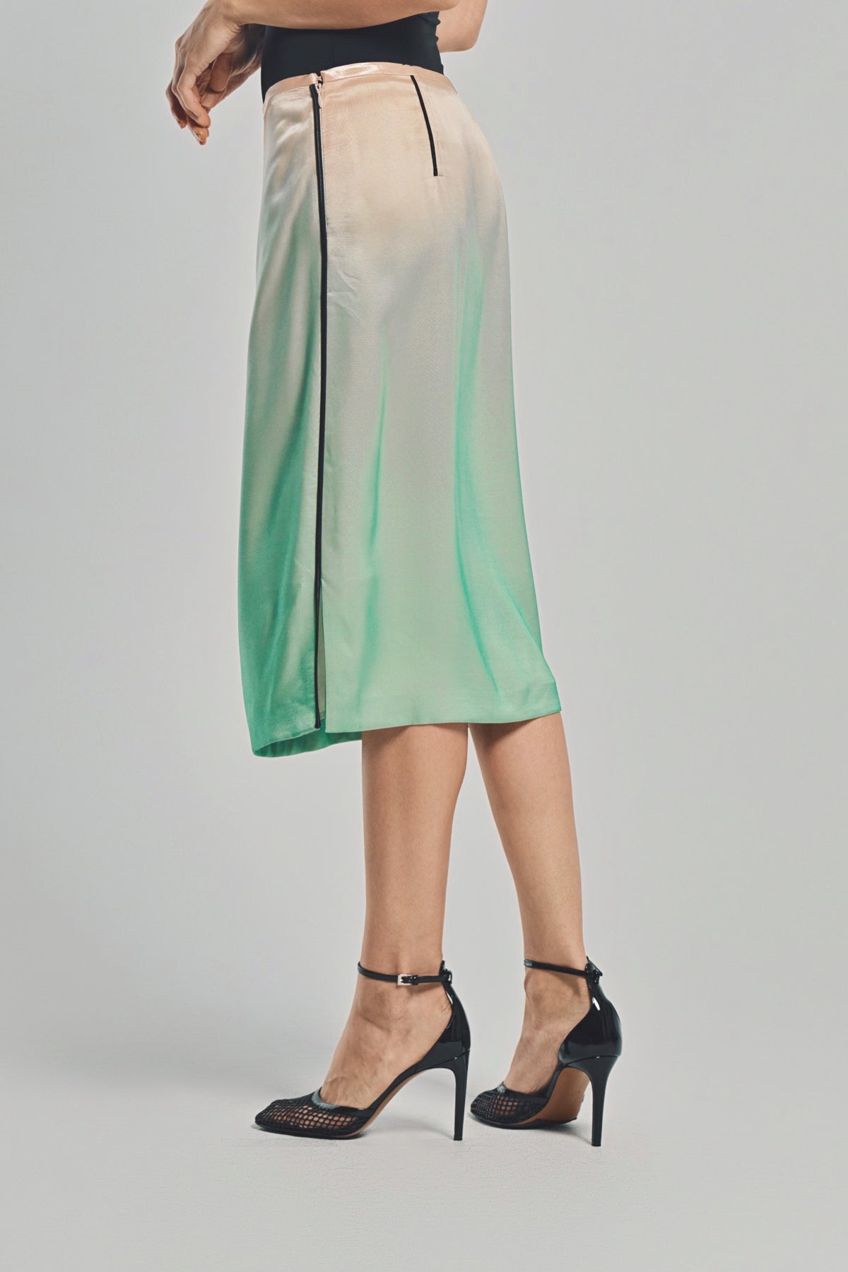 JIL SANDER | FLUID SATIN PRINTED SKIRT