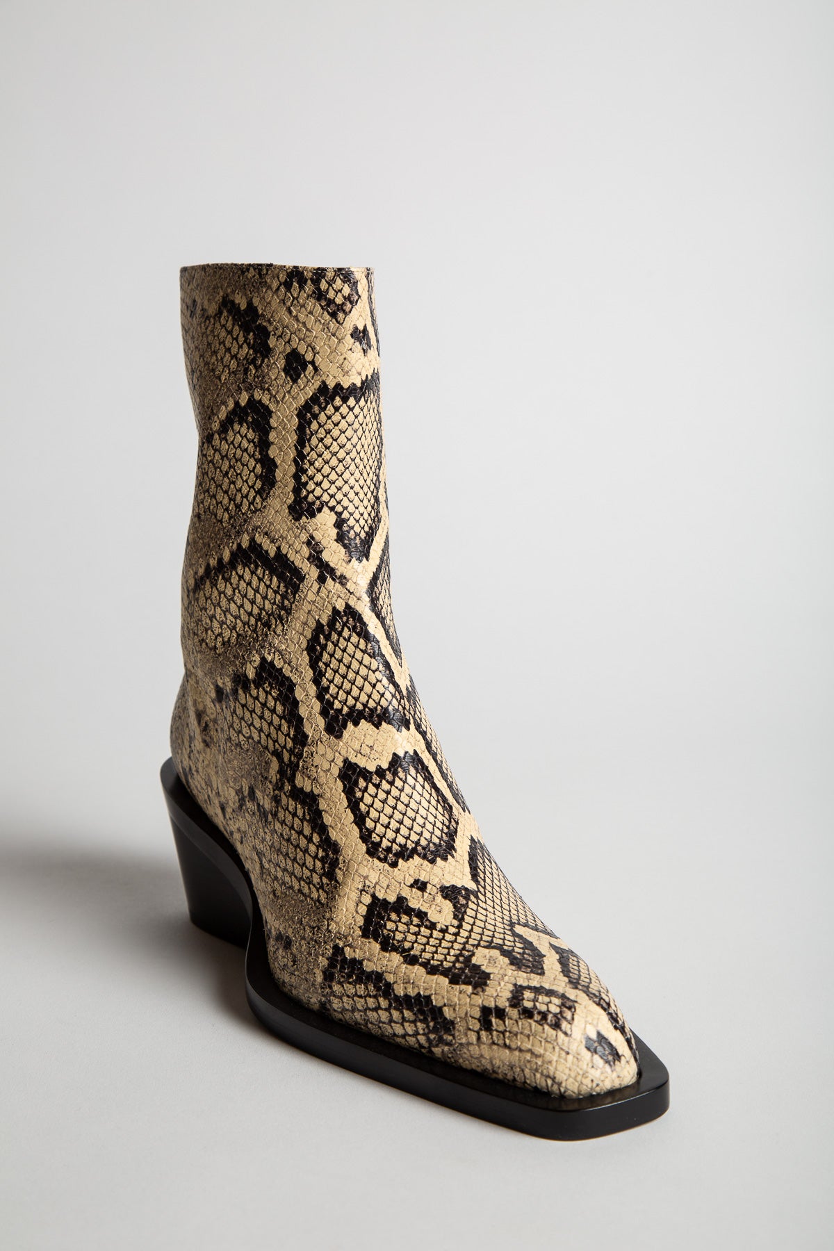JIL SANDER | PYTHON PRINT ANKLE BOOTS