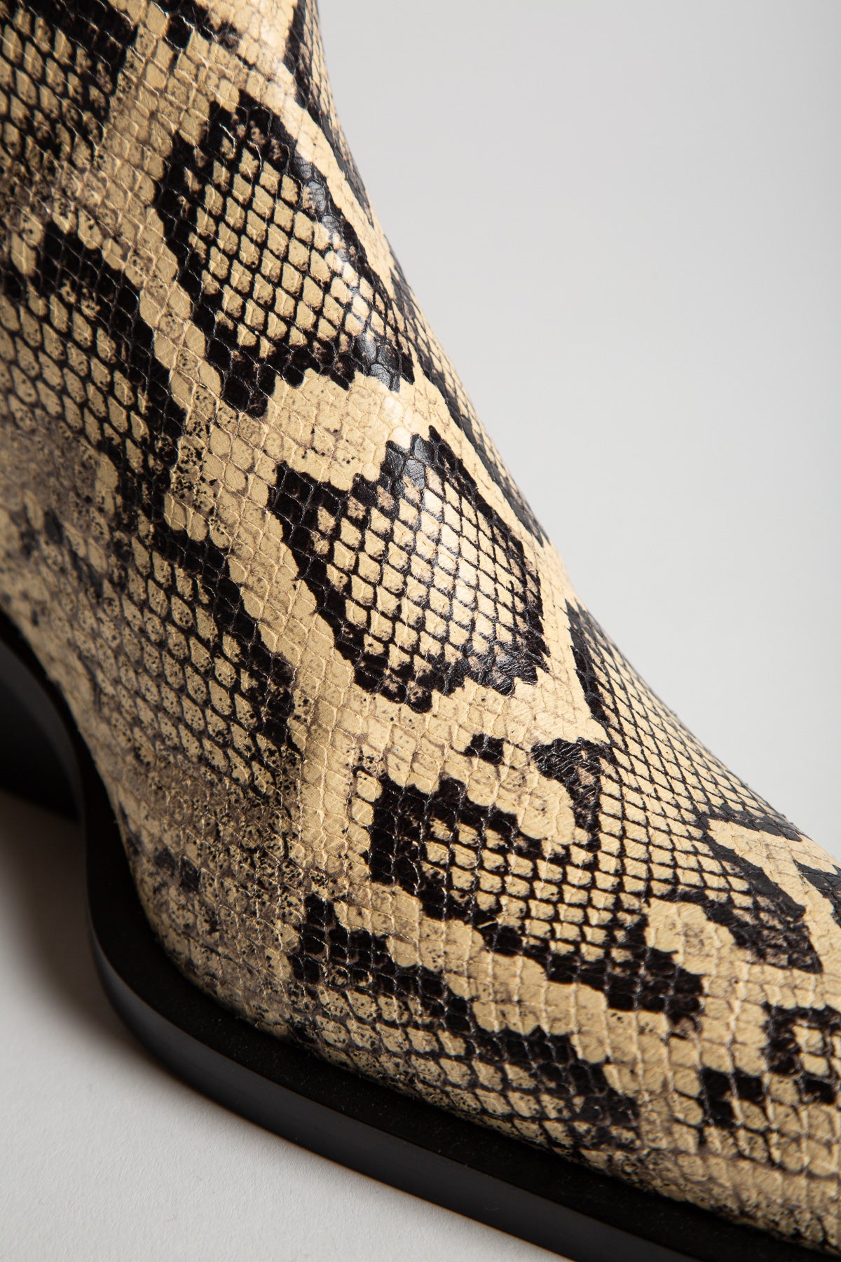 JIL SANDER | PYTHON PRINT ANKLE BOOTS