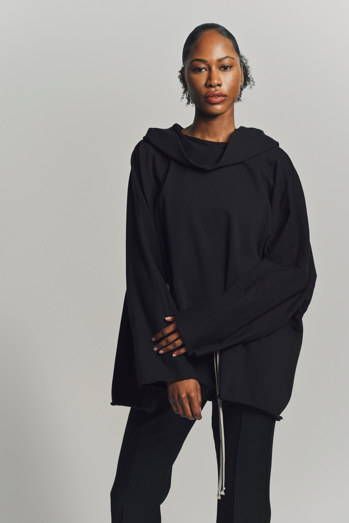 RICK OWENS | HOODED TUNIC TEE V1