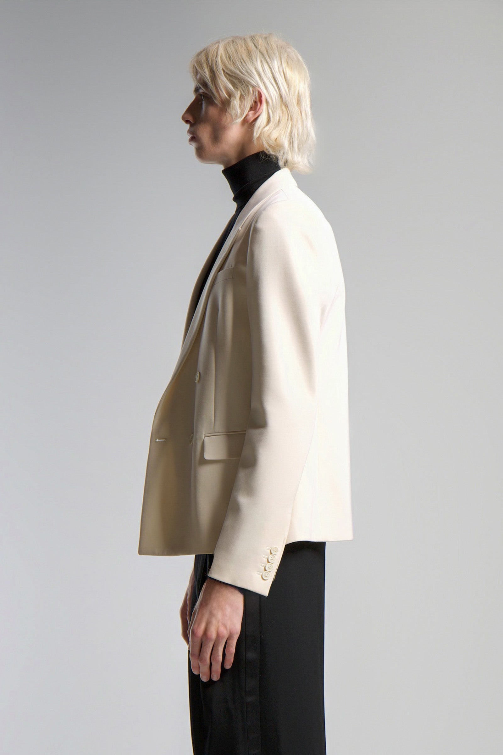 SAINT LAURENT | BARATHEA DOUBLE BREASTED BLAZER