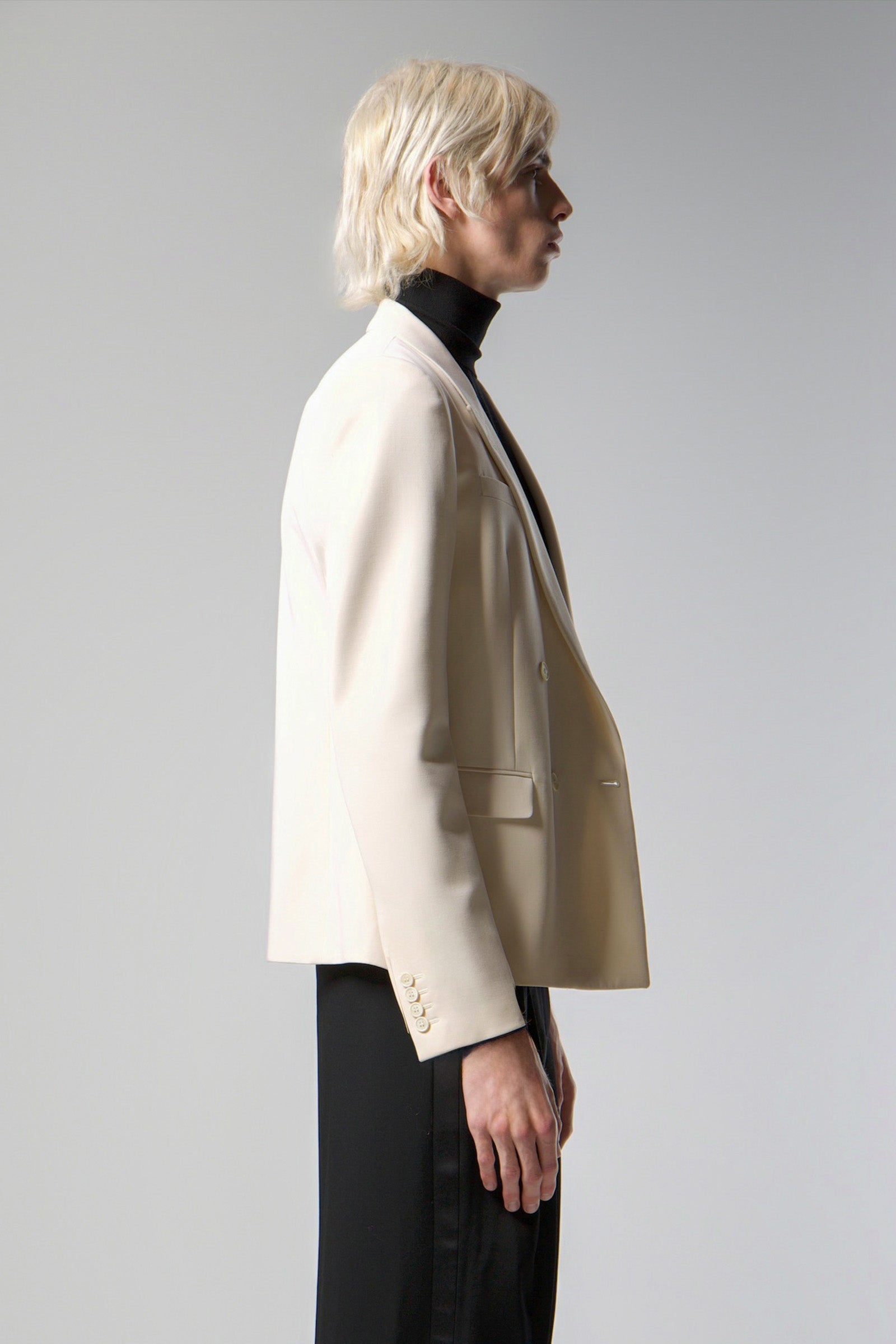 SAINT LAURENT | BARATHEA DOUBLE BREASTED BLAZER