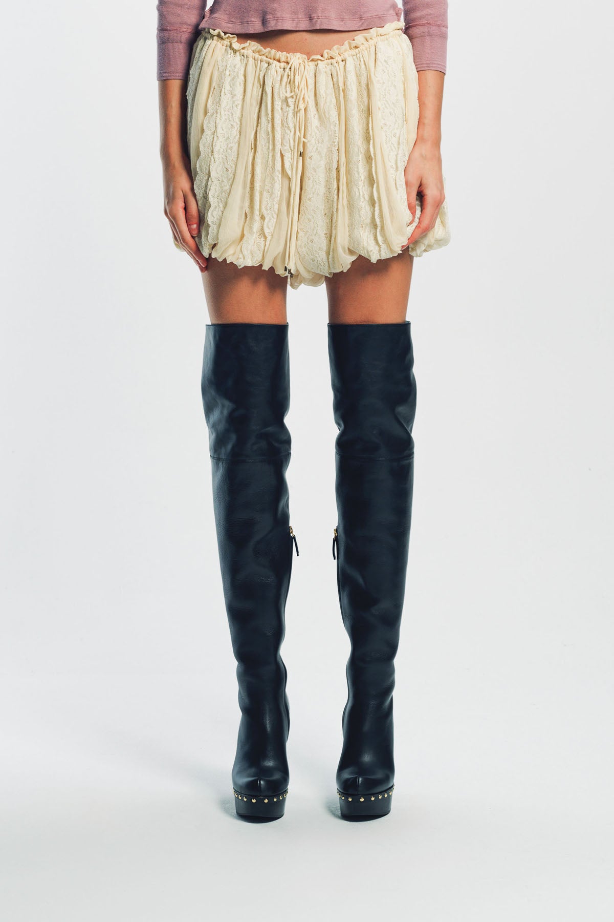 CHLOÉ | MINI BLOOMER SHORTS IN FLORAL-LACE SILK MOUSSELINE